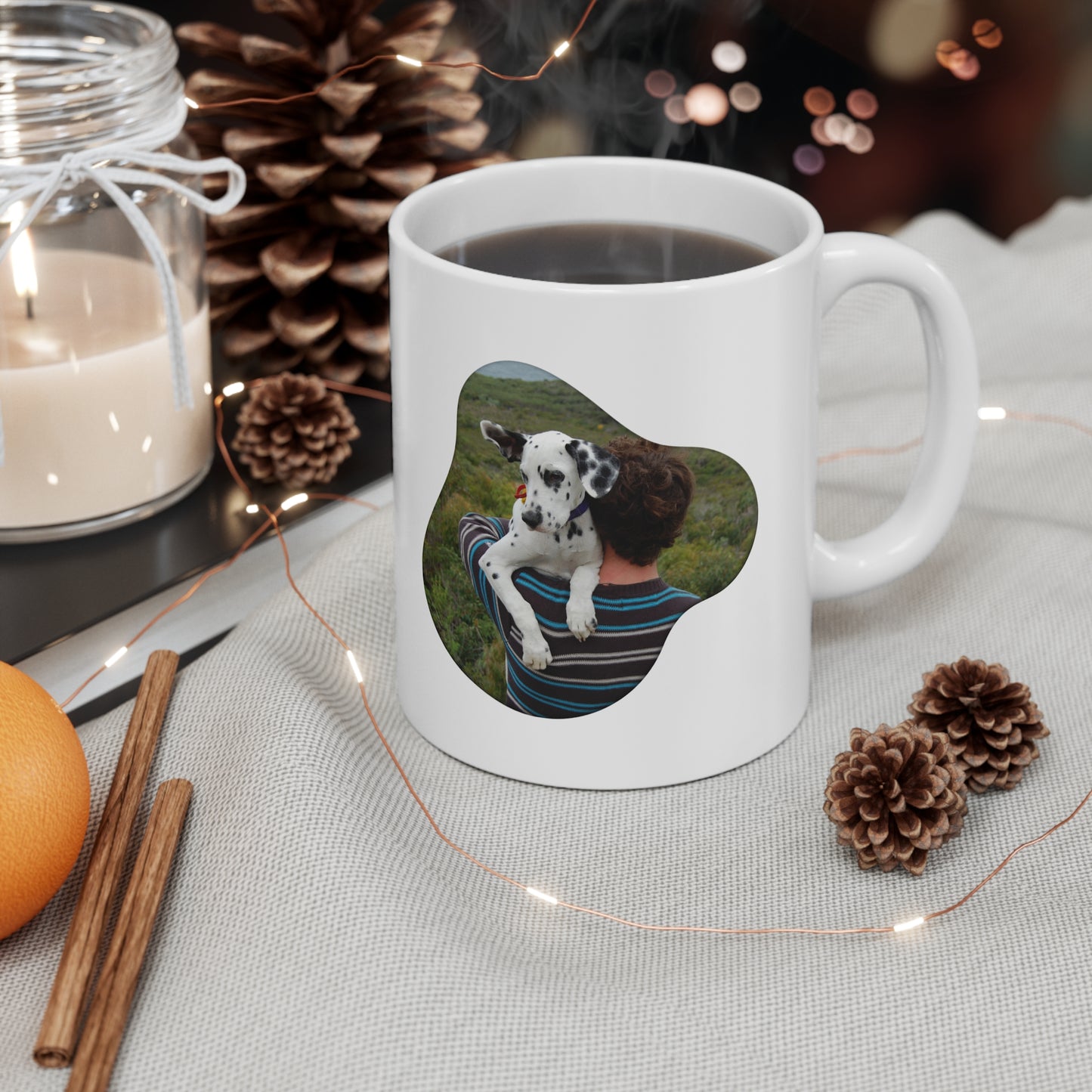 Personalised Dog Dad Ceramic Coffee Mugs, 11oz