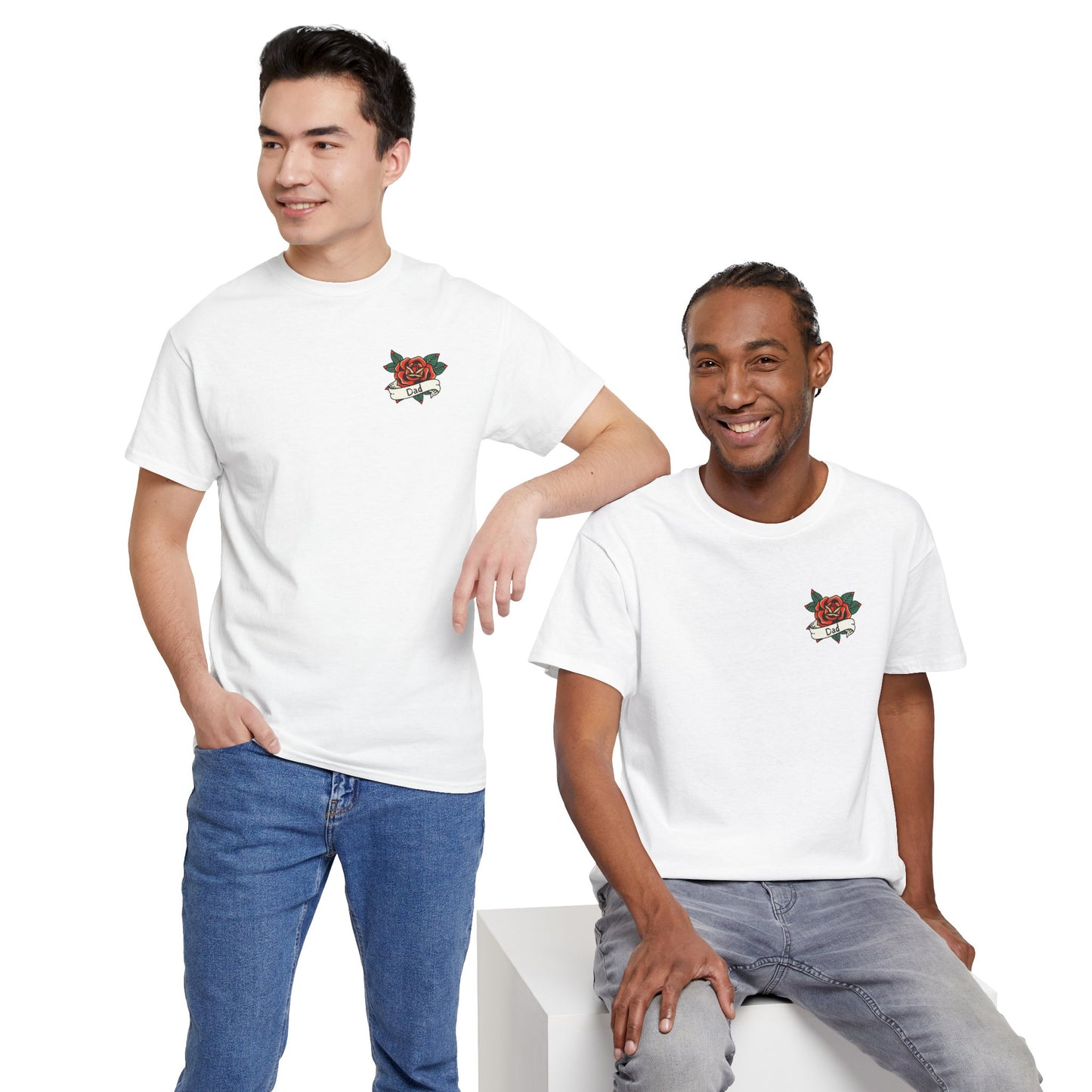 Dad Heavy Cotton Tee | Tattoo Design
