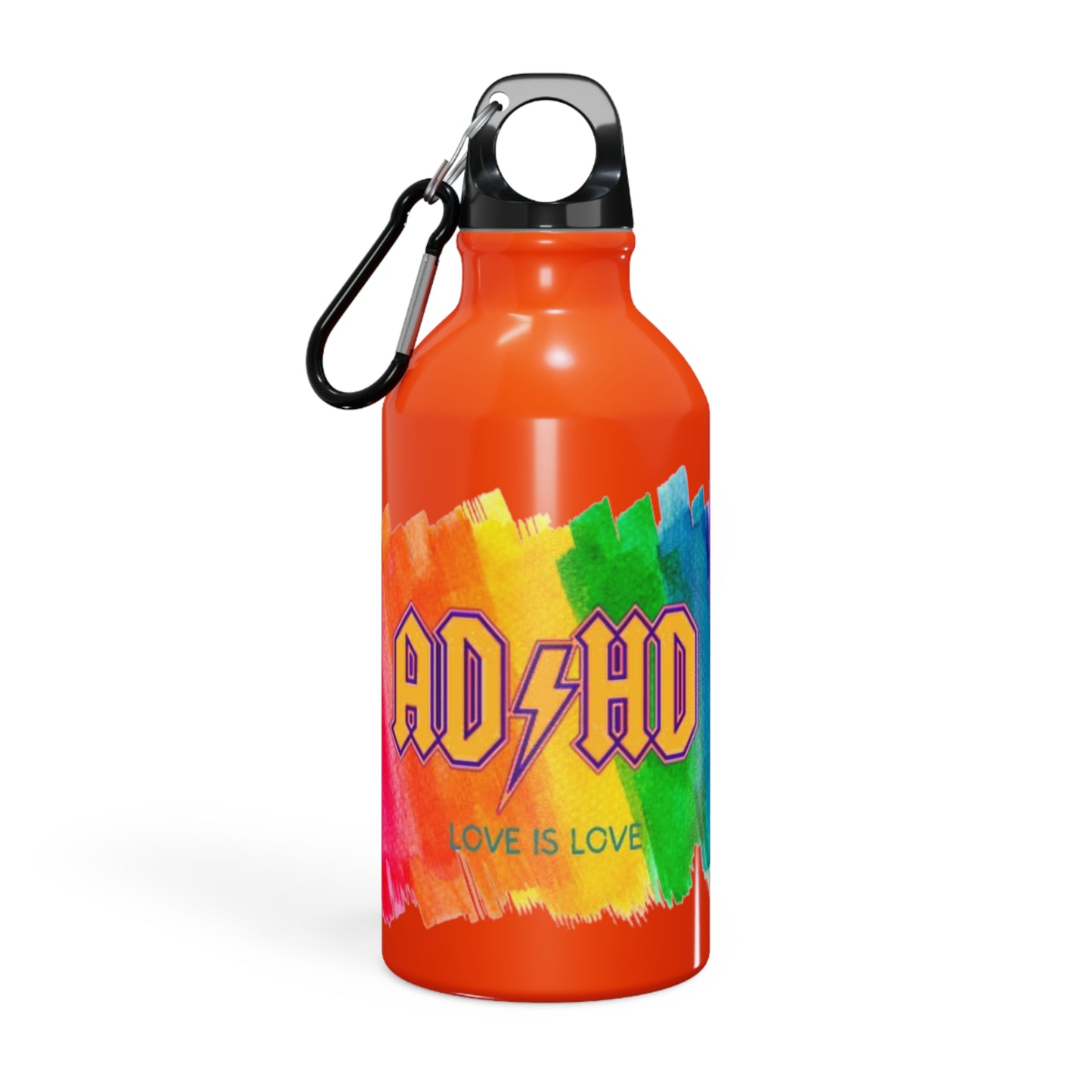 PRIDE ADHD Oregon Sport Water Bottle with CARABINER! (many colours)
