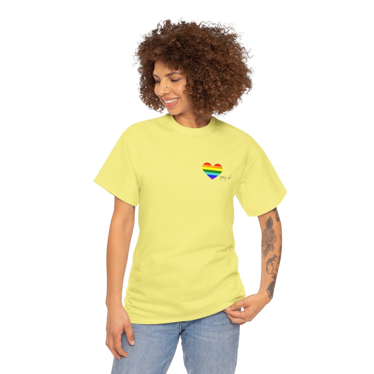 Pride  GAY AF T-shirt-Unisex Heavy Cotton  (many colours)