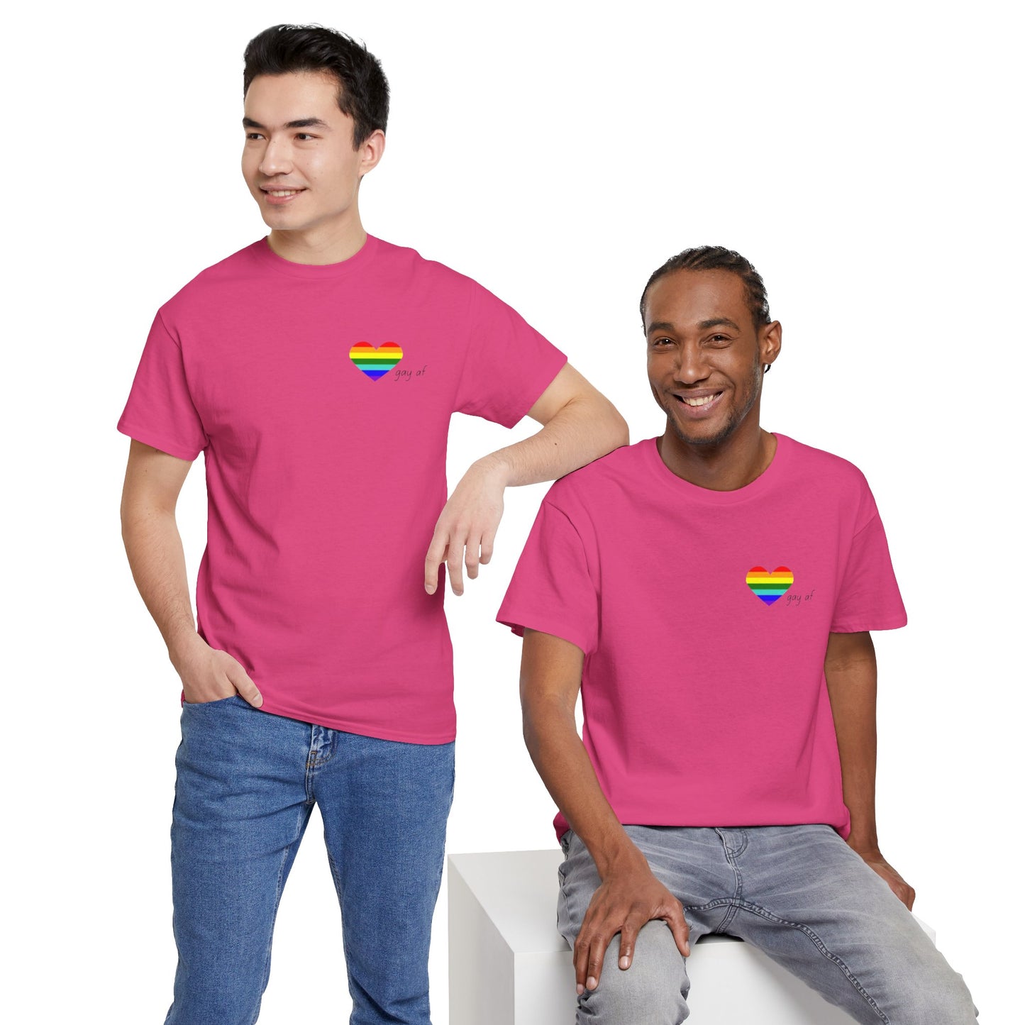 Pride  GAY AF T-shirt-Unisex Heavy Cotton  (many colours)