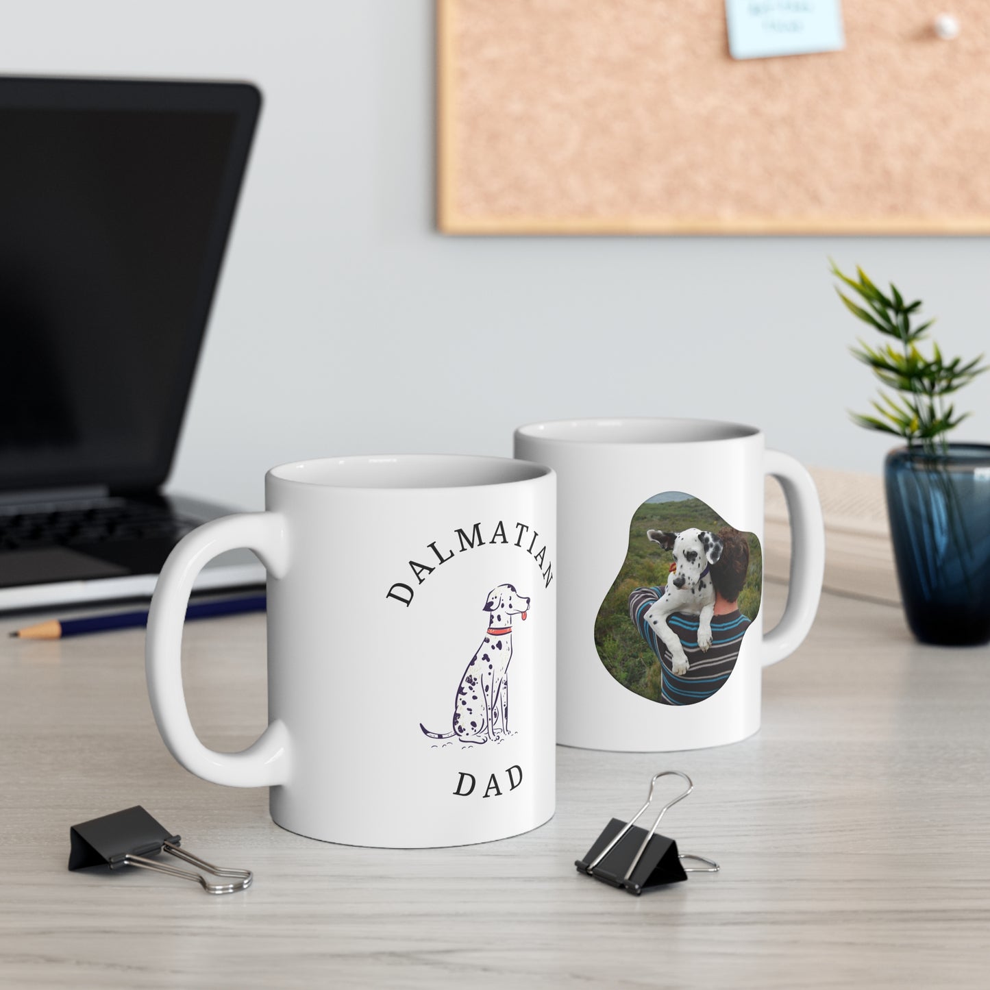 Personalised Dog Dad Ceramic Coffee Mugs, 11oz