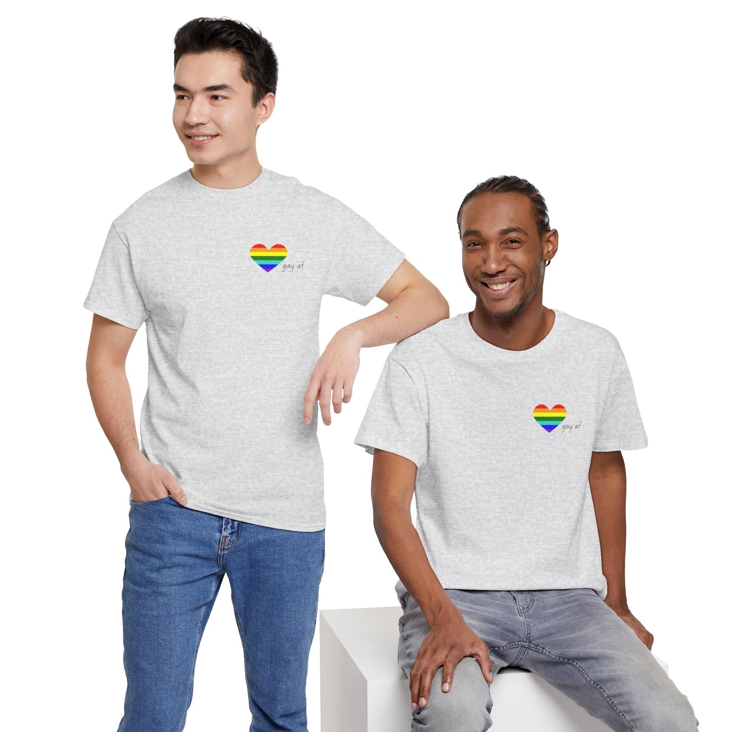 Pride  GAY AF T-shirt-Unisex Heavy Cotton  (many colours)