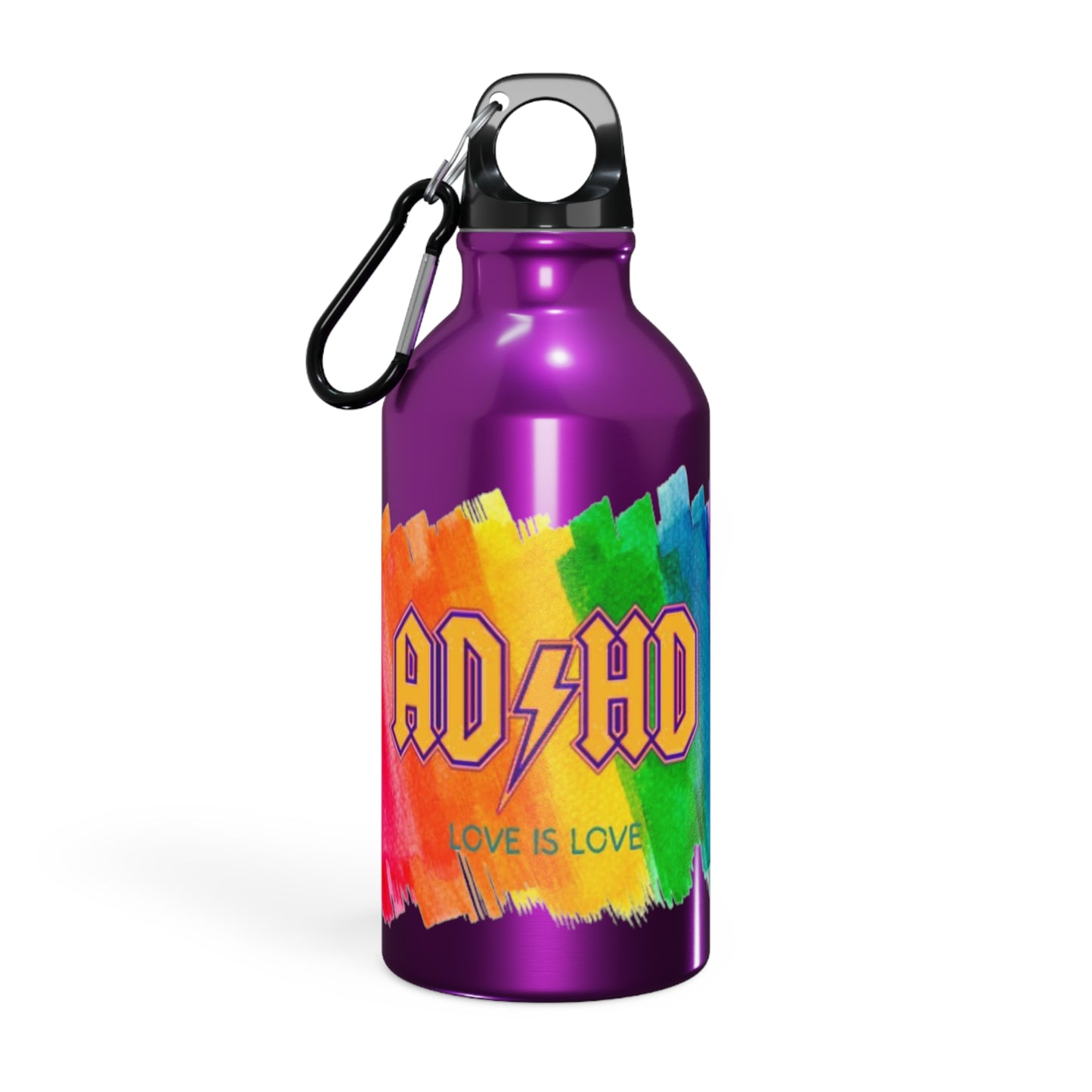 PRIDE ADHD Oregon Sport Water Bottle with CARABINER! (many colours)