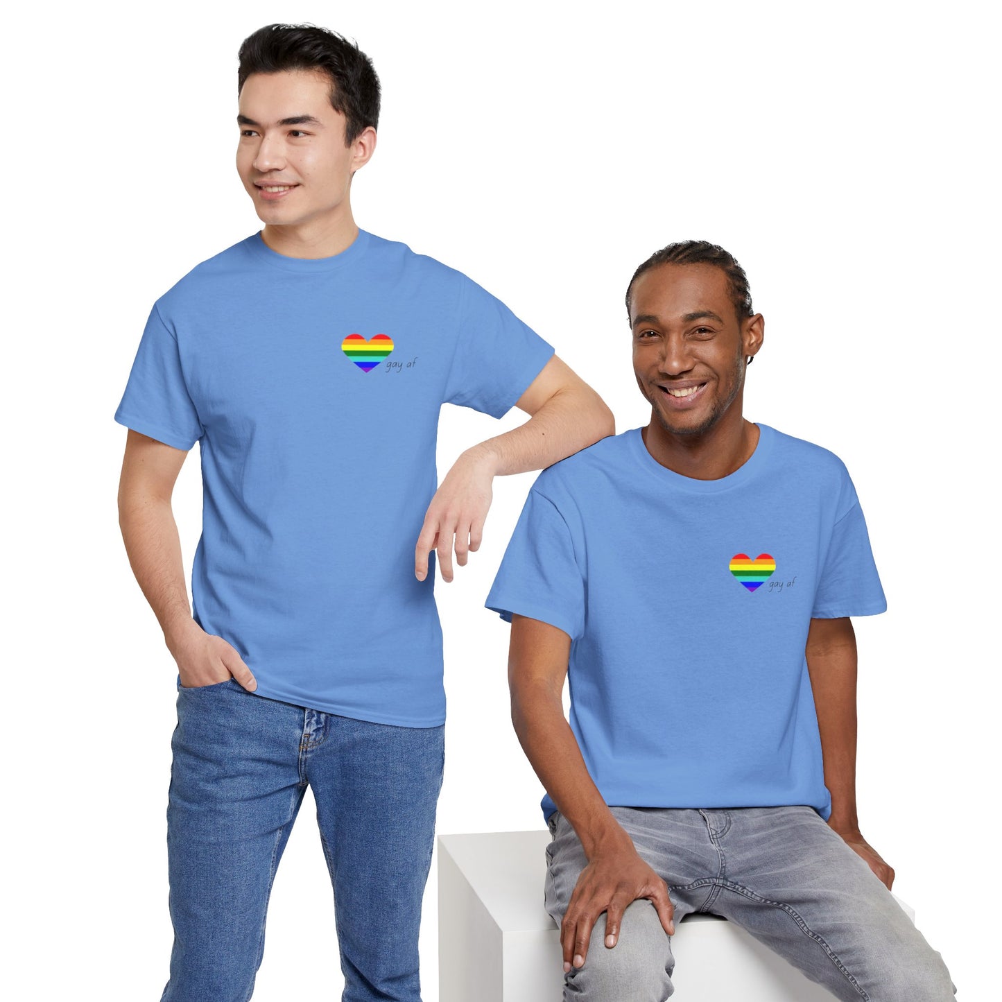 Pride  GAY AF T-shirt-Unisex Heavy Cotton  (many colours)