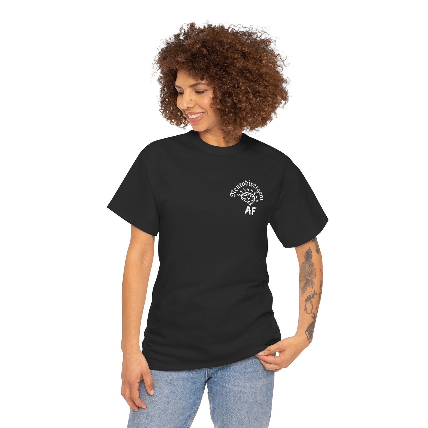 A T-shirt, Neurodivergent AF, Unisex Heavy Cotton Tee