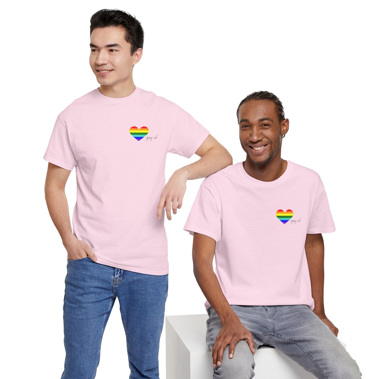 Pride  GAY AF T-shirt-Unisex Heavy Cotton  (many colours)