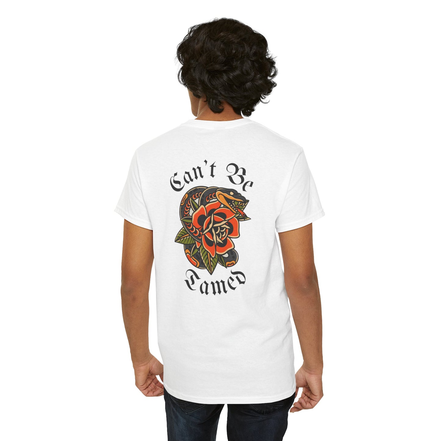 A Tattoo T-shirt Can't Be Tamed Unisex Heavy Cotton Tee *REDUCED FROM £24.99 to £21.99 S-2XL