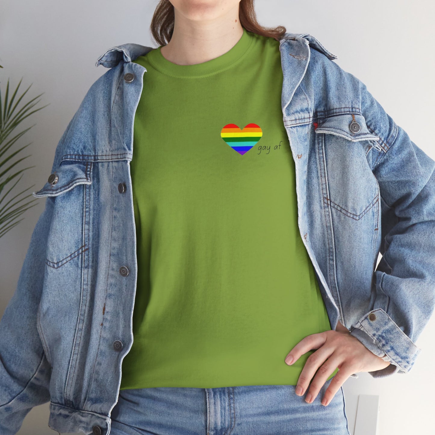 Pride  GAY AF T-shirt-Unisex Heavy Cotton  (many colours)