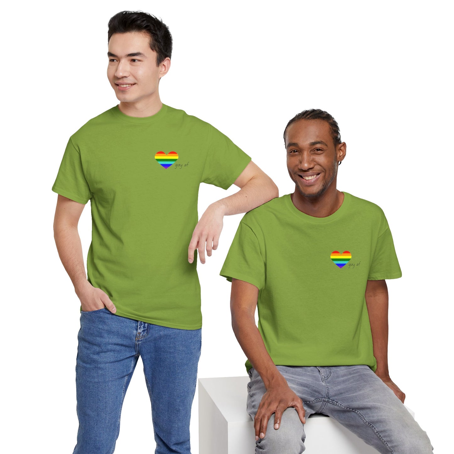 Pride  GAY AF T-shirt-Unisex Heavy Cotton  (many colours)