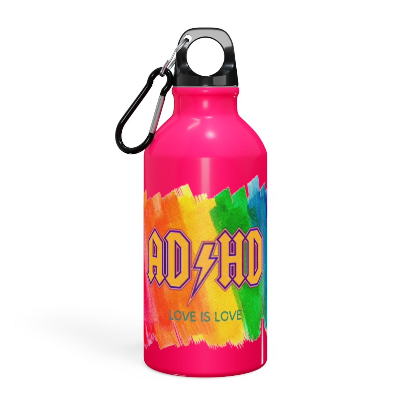 PRIDE ADHD Oregon Sport Water Bottle with CARABINER! (many colours)