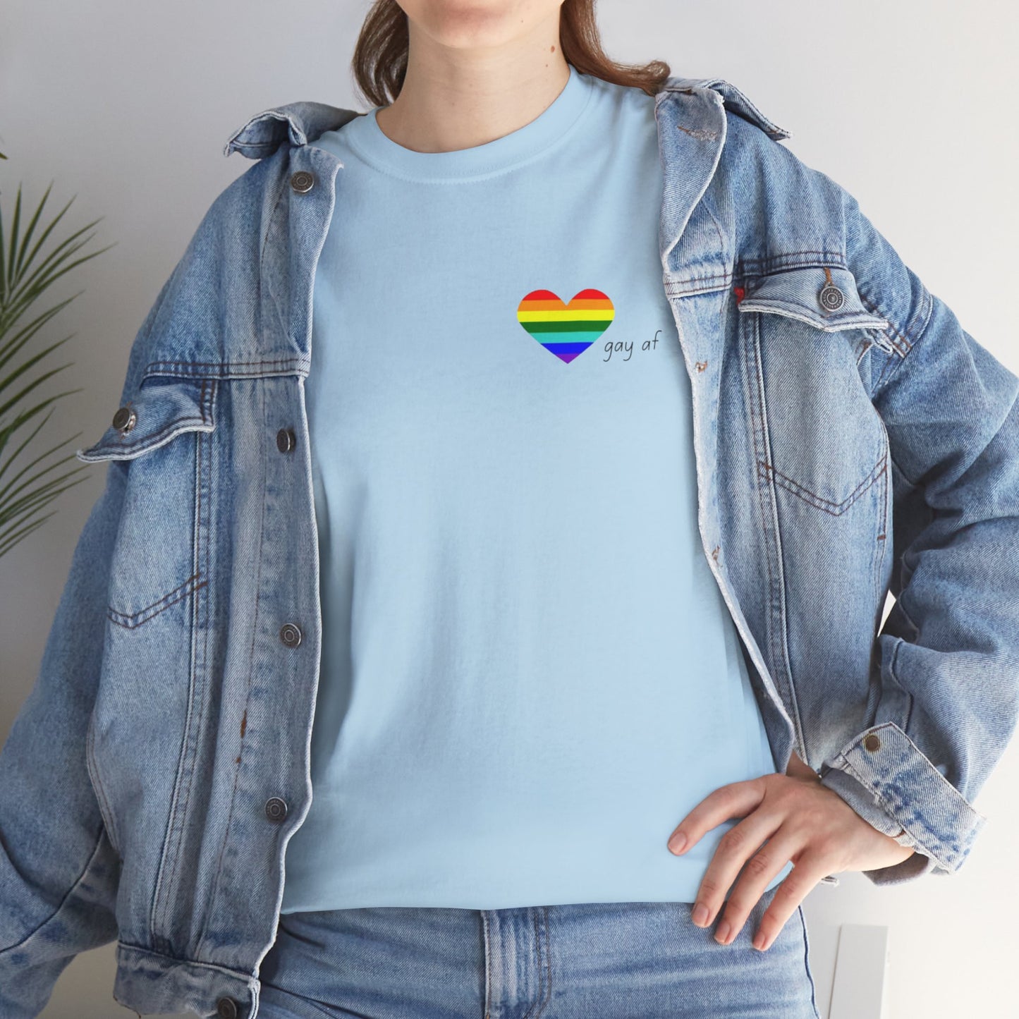 Pride  GAY AF T-shirt-Unisex Heavy Cotton  (many colours)