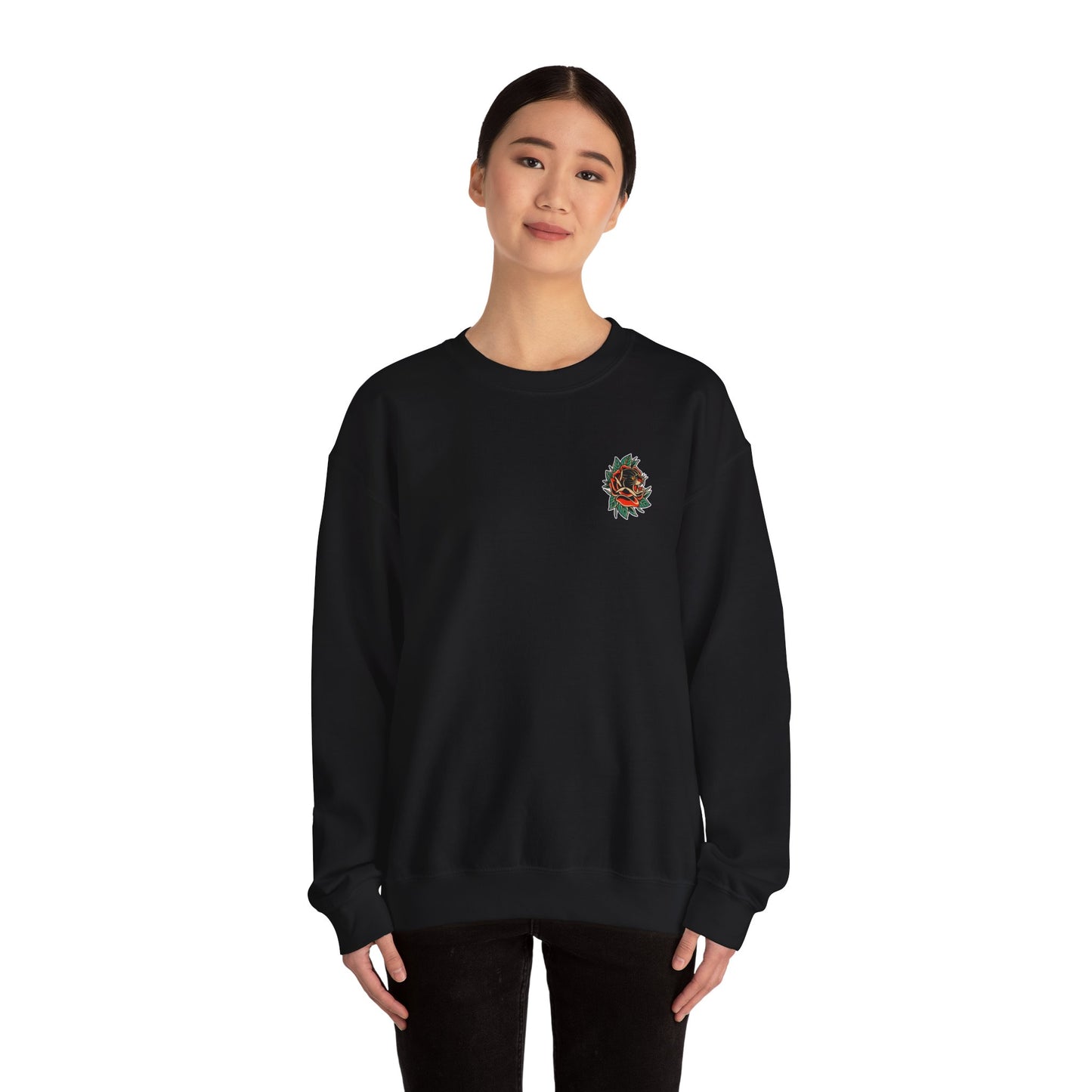 A Tattoo Sweatshirt Unisex Heavy Blend™ Crewneck Don't Care