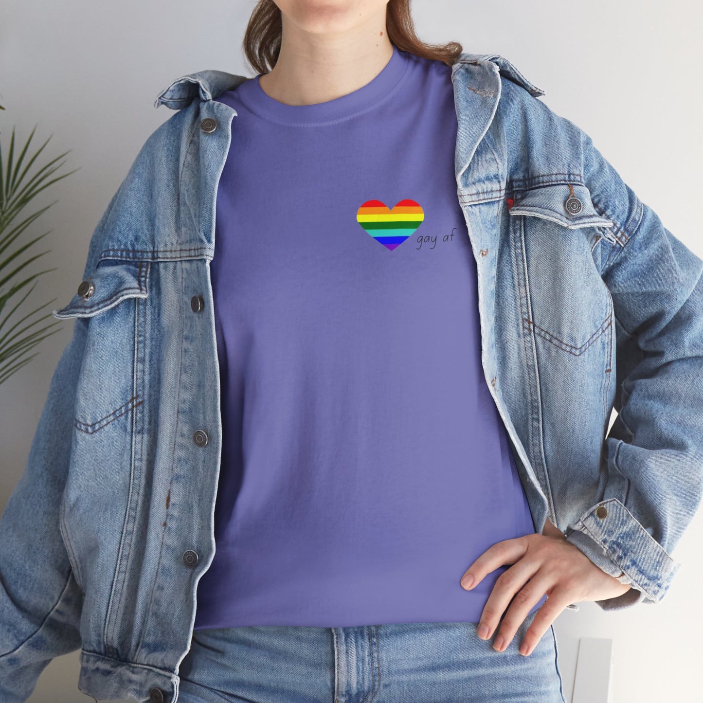 Pride  GAY AF T-shirt-Unisex Heavy Cotton  (many colours)