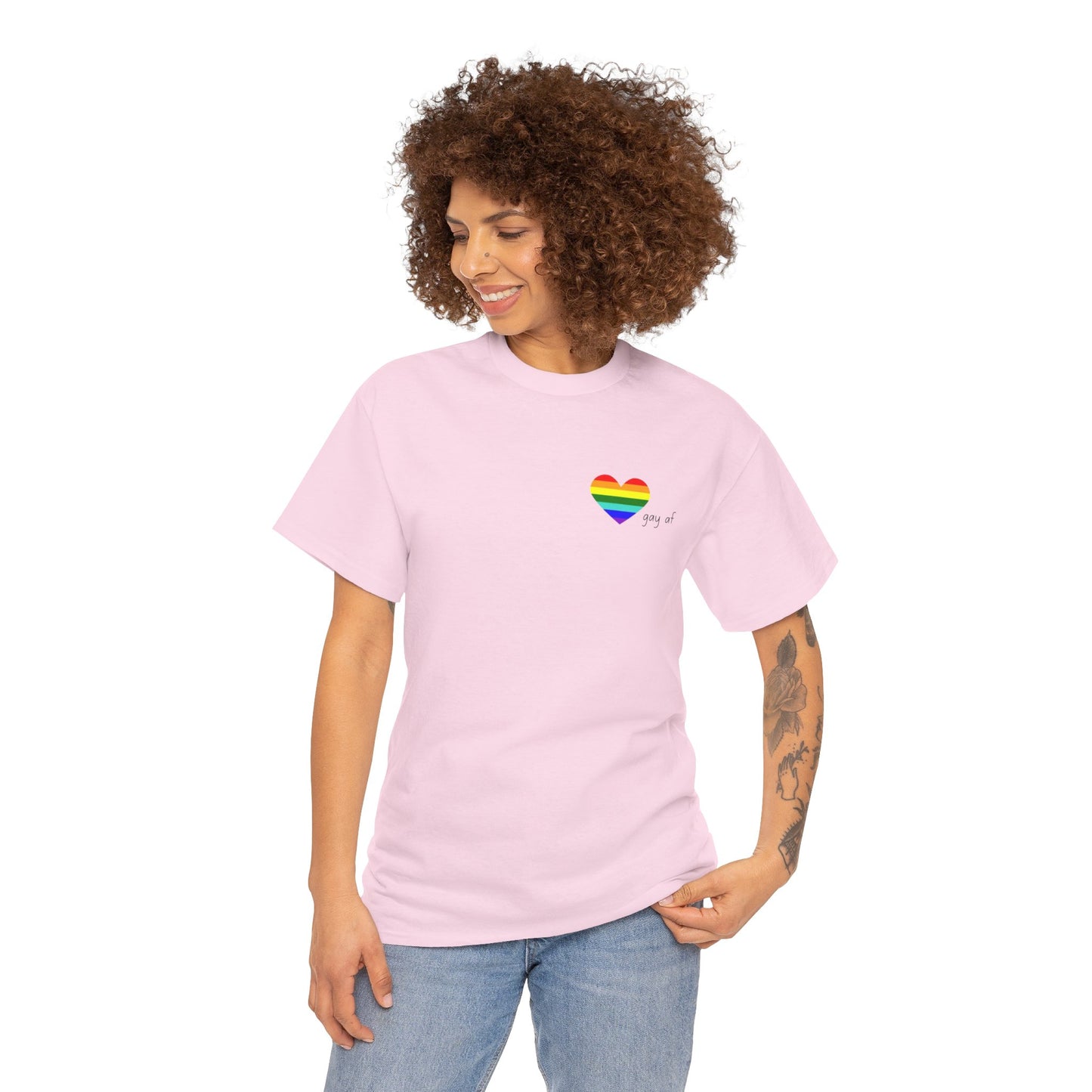 Pride  GAY AF T-shirt-Unisex Heavy Cotton  (many colours)