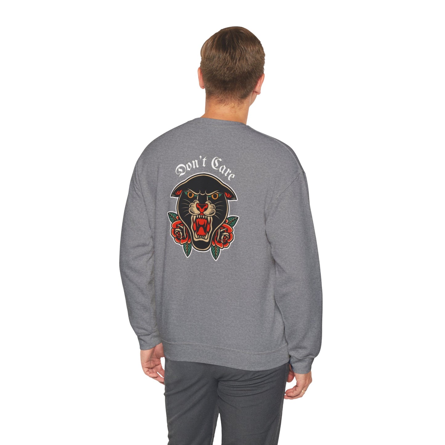 A Tattoo Sweatshirt Unisex Heavy Blend™ Crewneck Don't Care