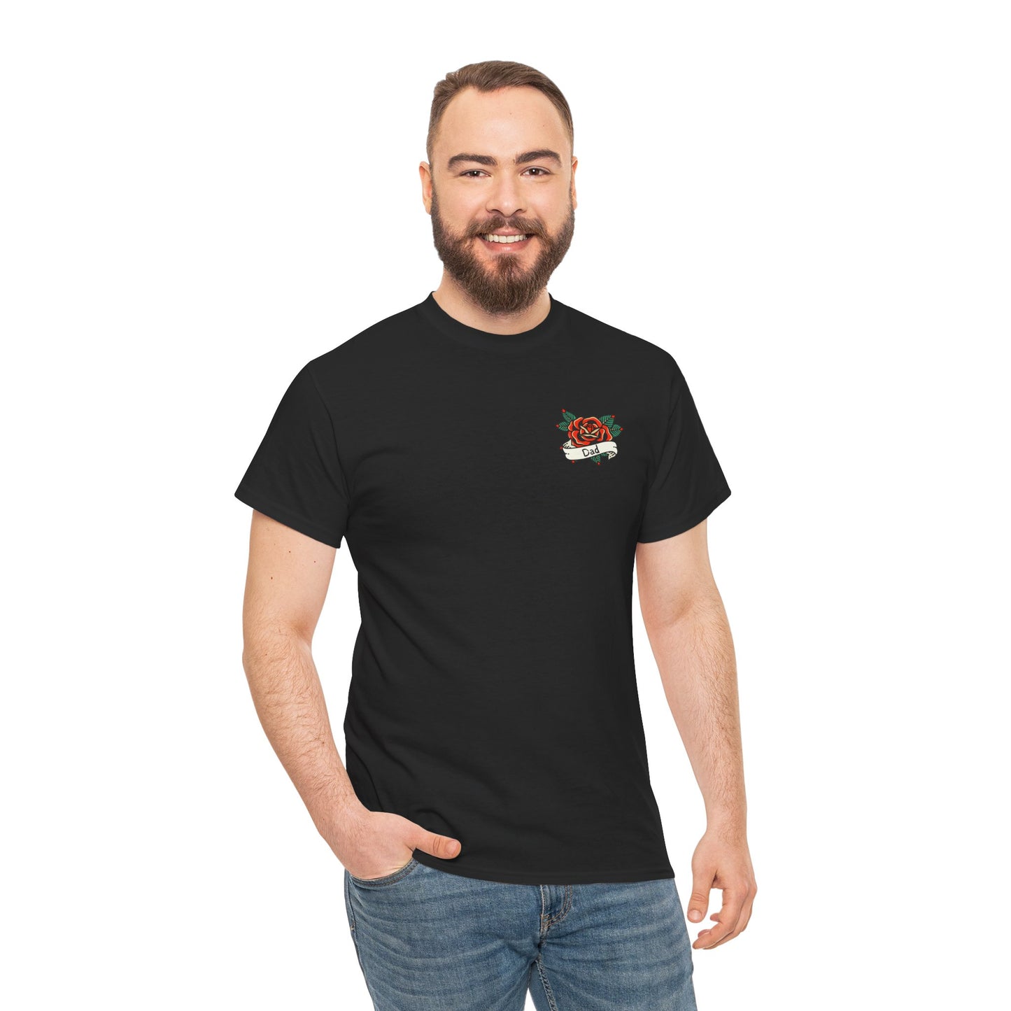 Dad Heavy Cotton Tee | Tattoo Design