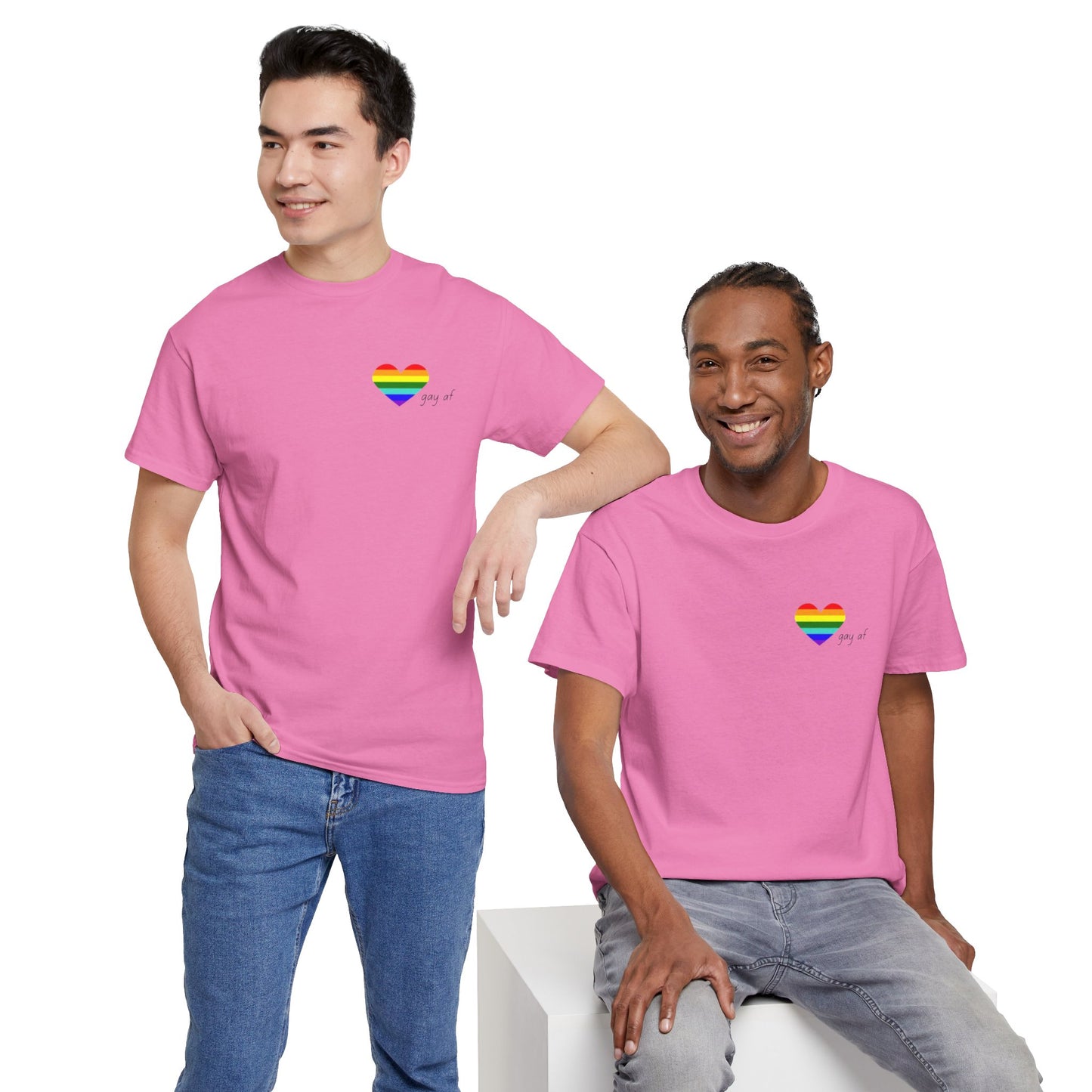 Pride  GAY AF T-shirt-Unisex Heavy Cotton  (many colours)