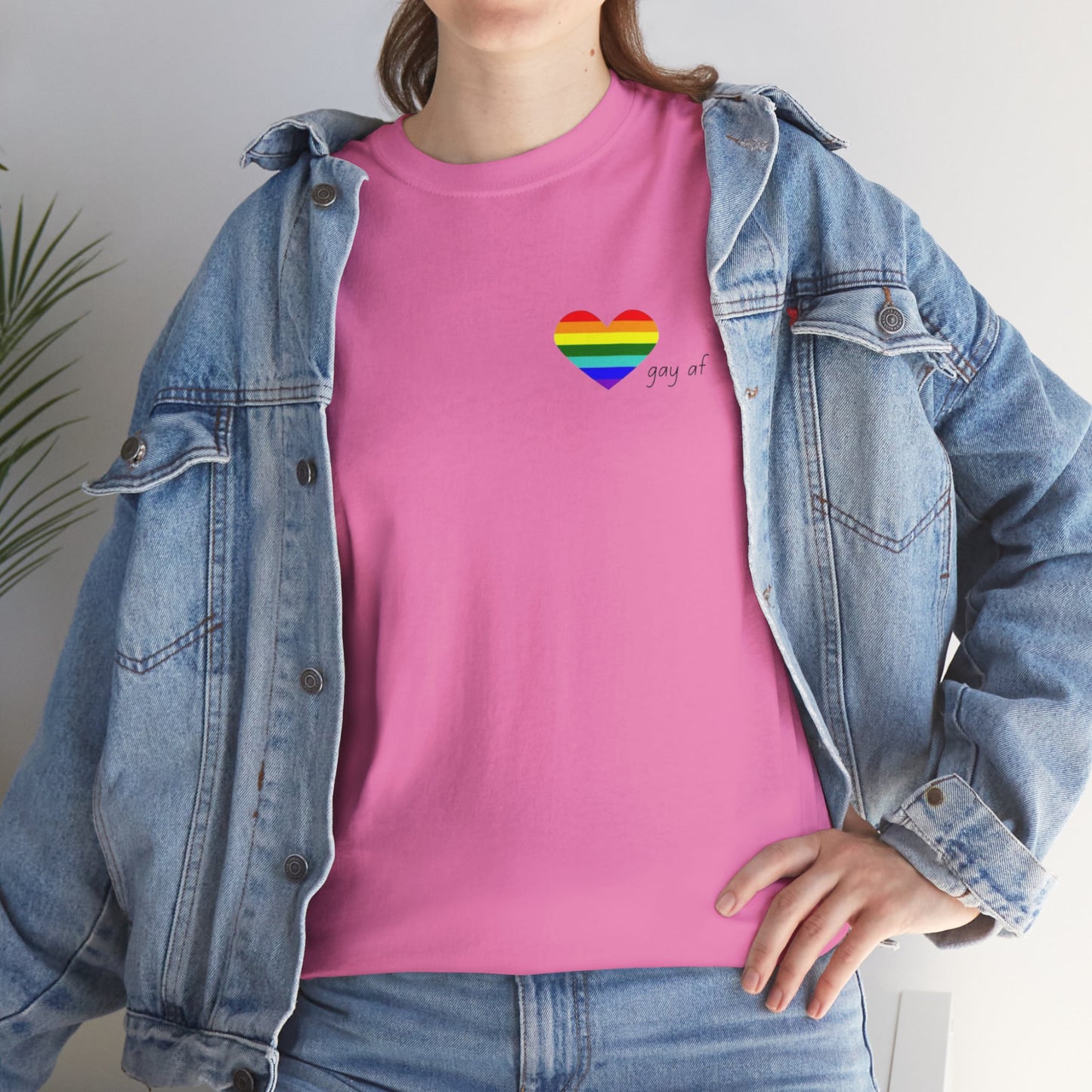 Pride  GAY AF T-shirt-Unisex Heavy Cotton  (many colours)