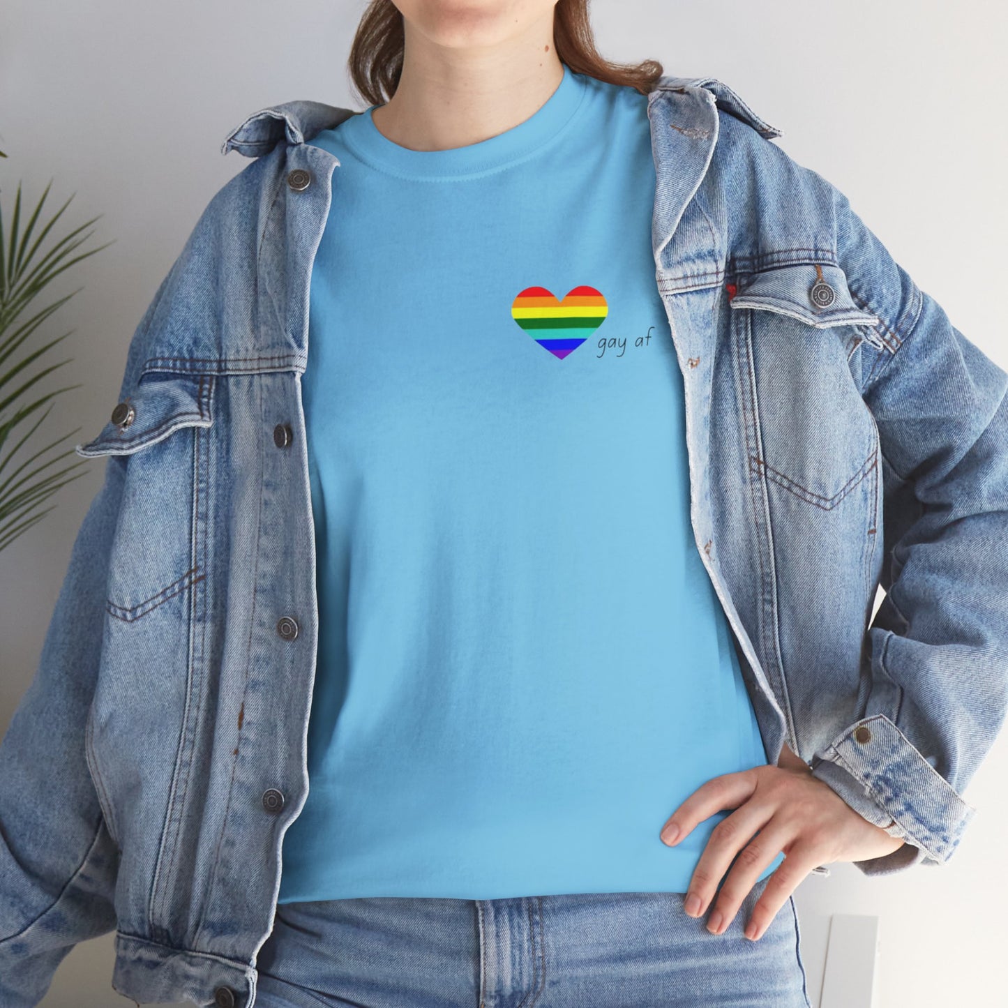Pride  GAY AF T-shirt-Unisex Heavy Cotton  (many colours)