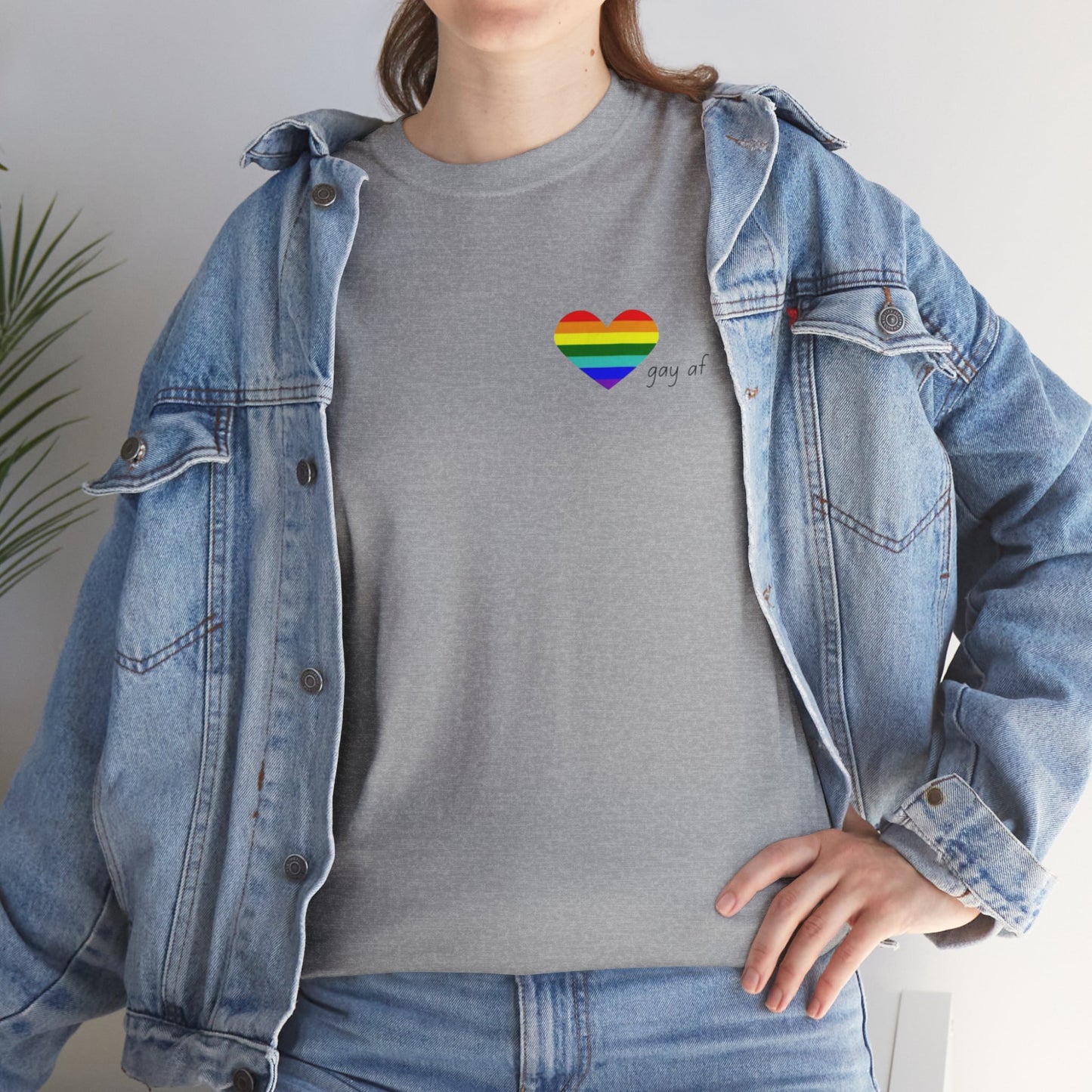 Pride  GAY AF T-shirt-Unisex Heavy Cotton  (many colours)