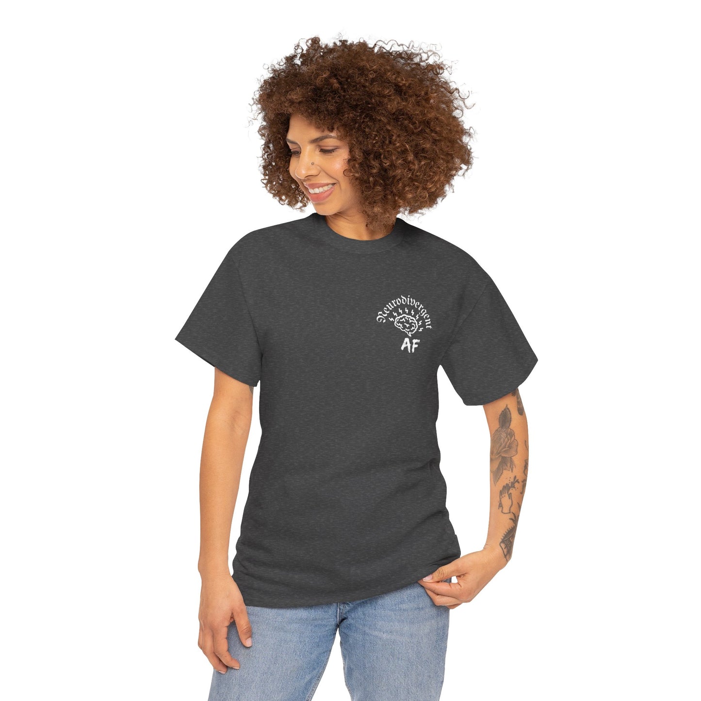 A T-shirt, Neurodivergent AF, Unisex Heavy Cotton Tee