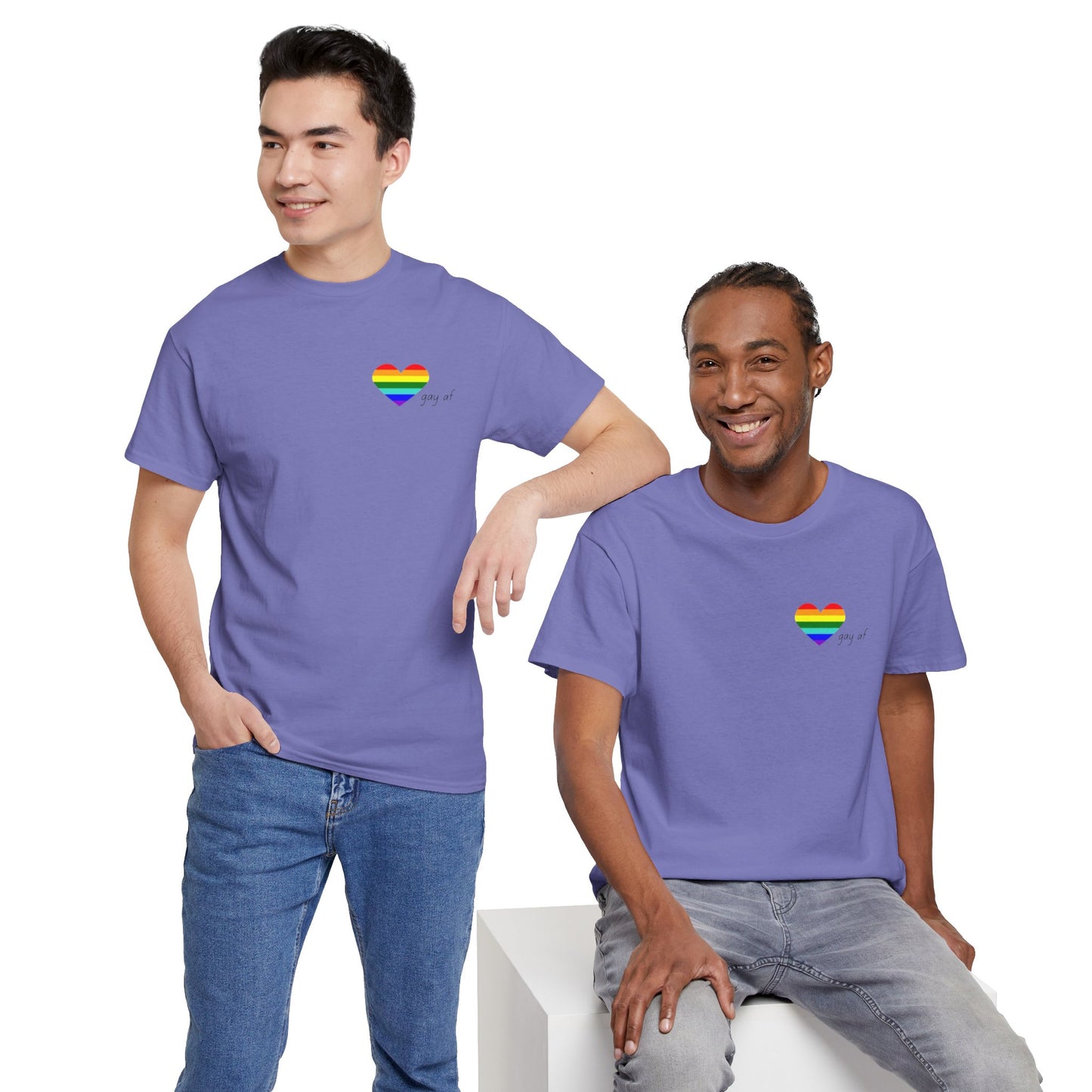 Pride  GAY AF T-shirt-Unisex Heavy Cotton  (many colours)