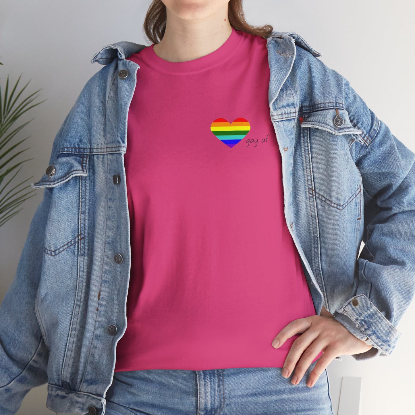 Pride  GAY AF T-shirt-Unisex Heavy Cotton  (many colours)