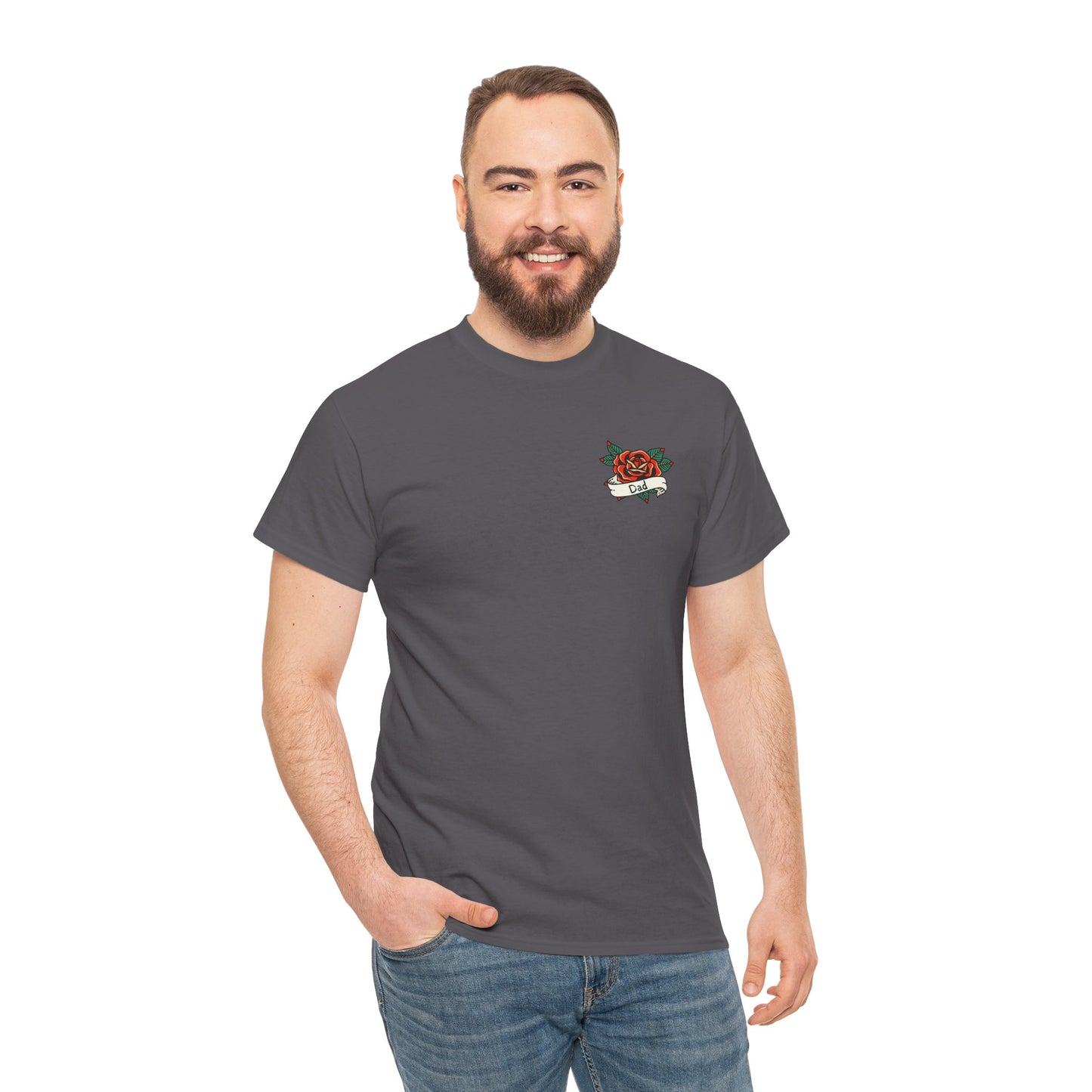 Dad Heavy Cotton Tee | Tattoo Design