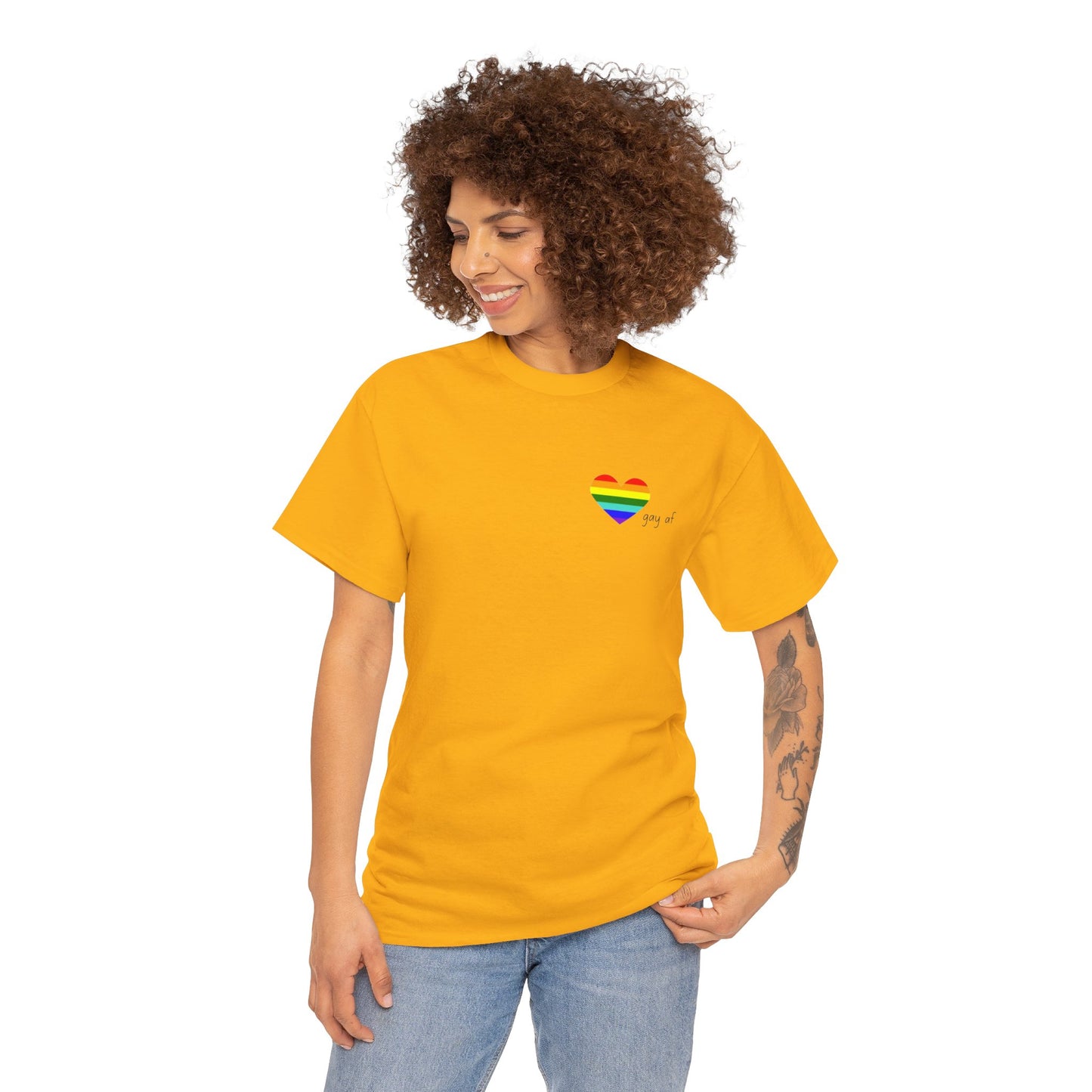 Pride  GAY AF T-shirt-Unisex Heavy Cotton  (many colours)