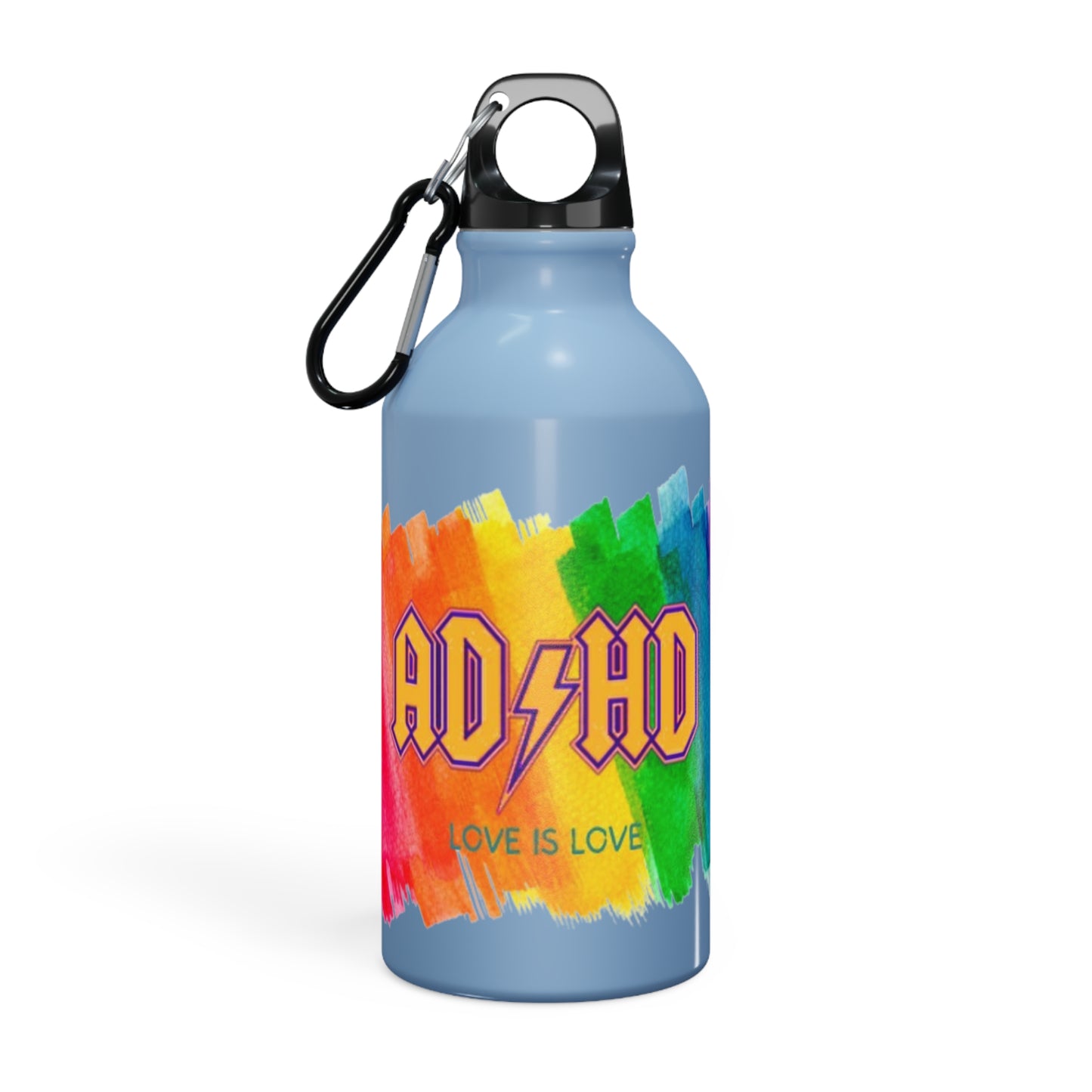 PRIDE ADHD Oregon Sport Water Bottle with CARABINER! (many colours)