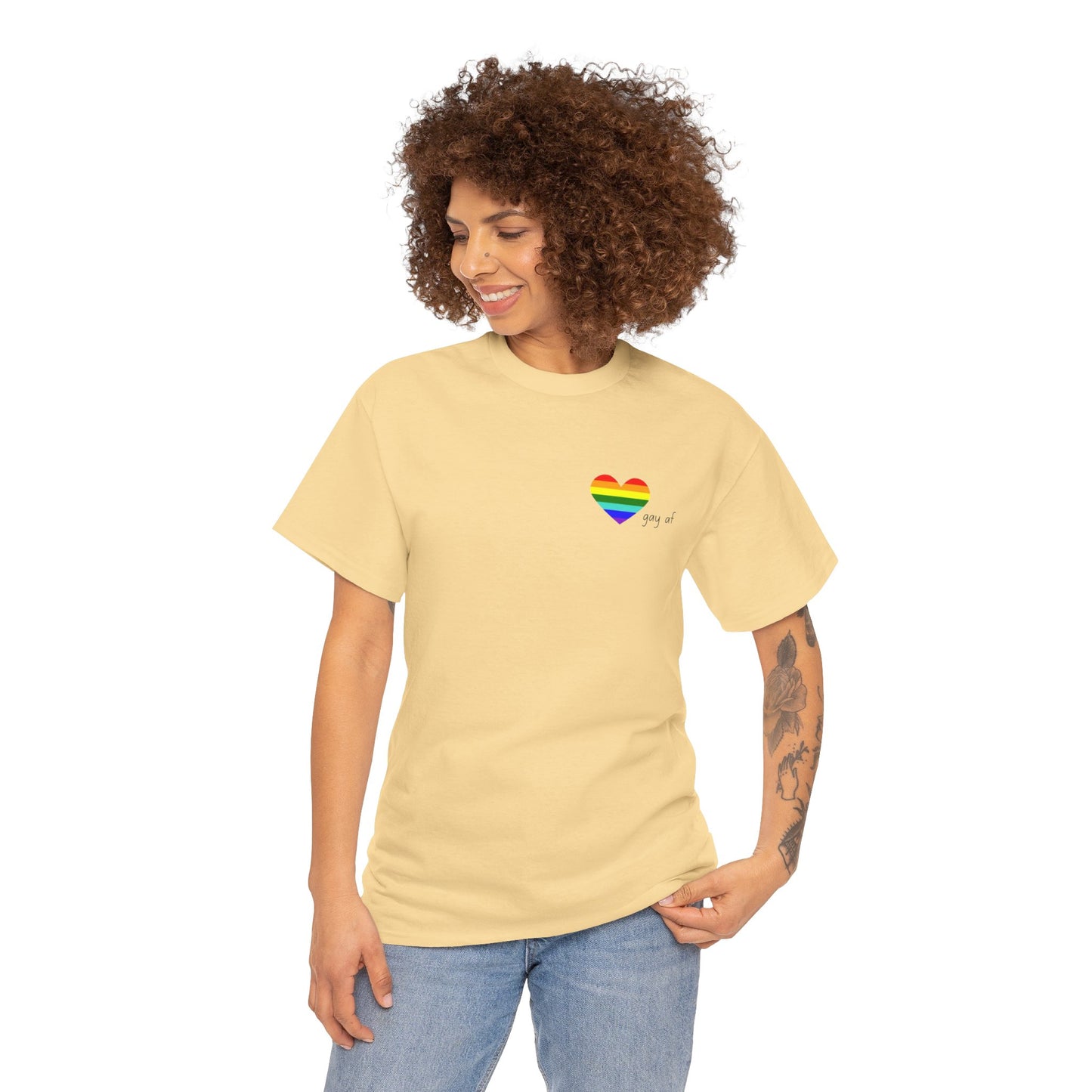 Pride  GAY AF T-shirt-Unisex Heavy Cotton  (many colours)