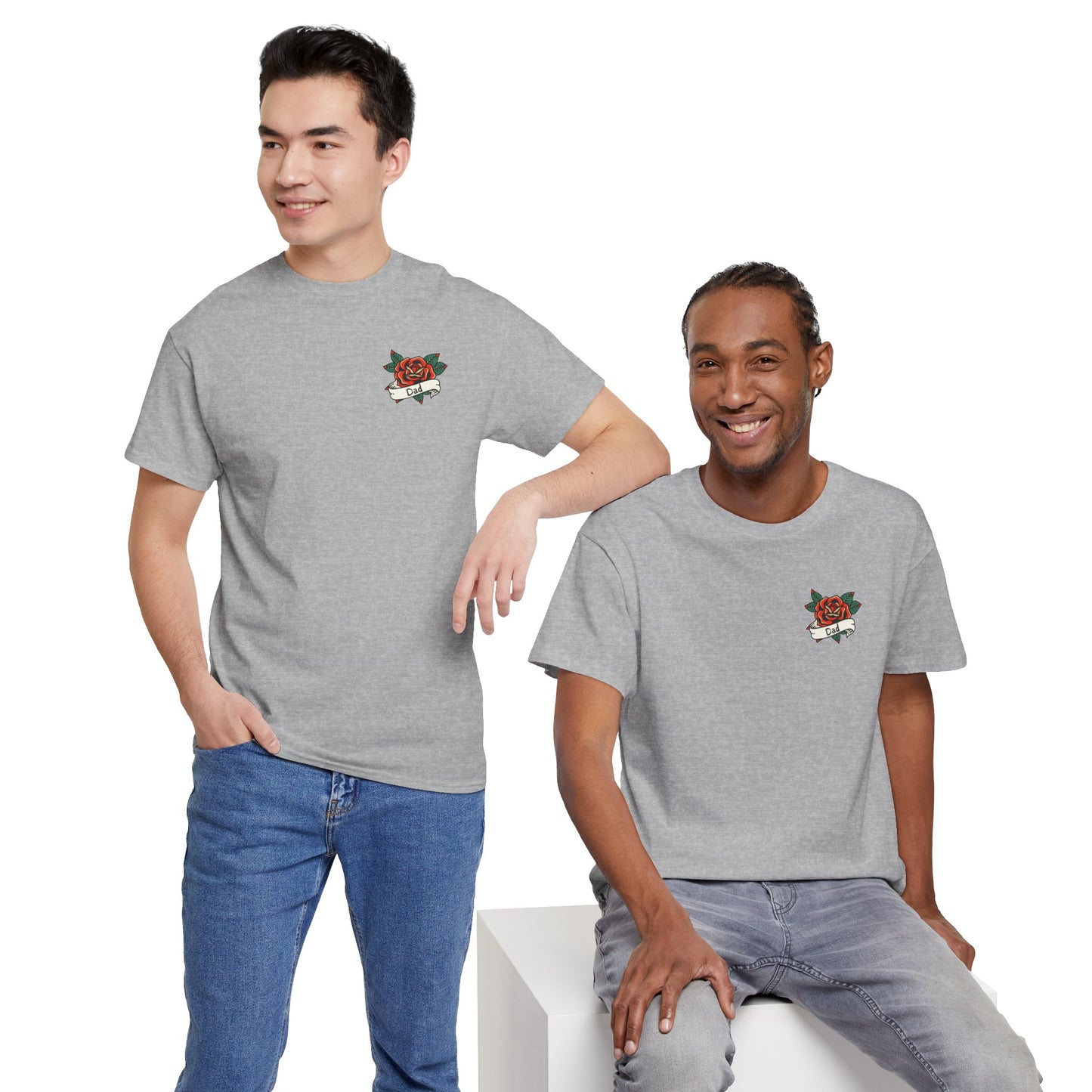 Dad Heavy Cotton Tee | Tattoo Design