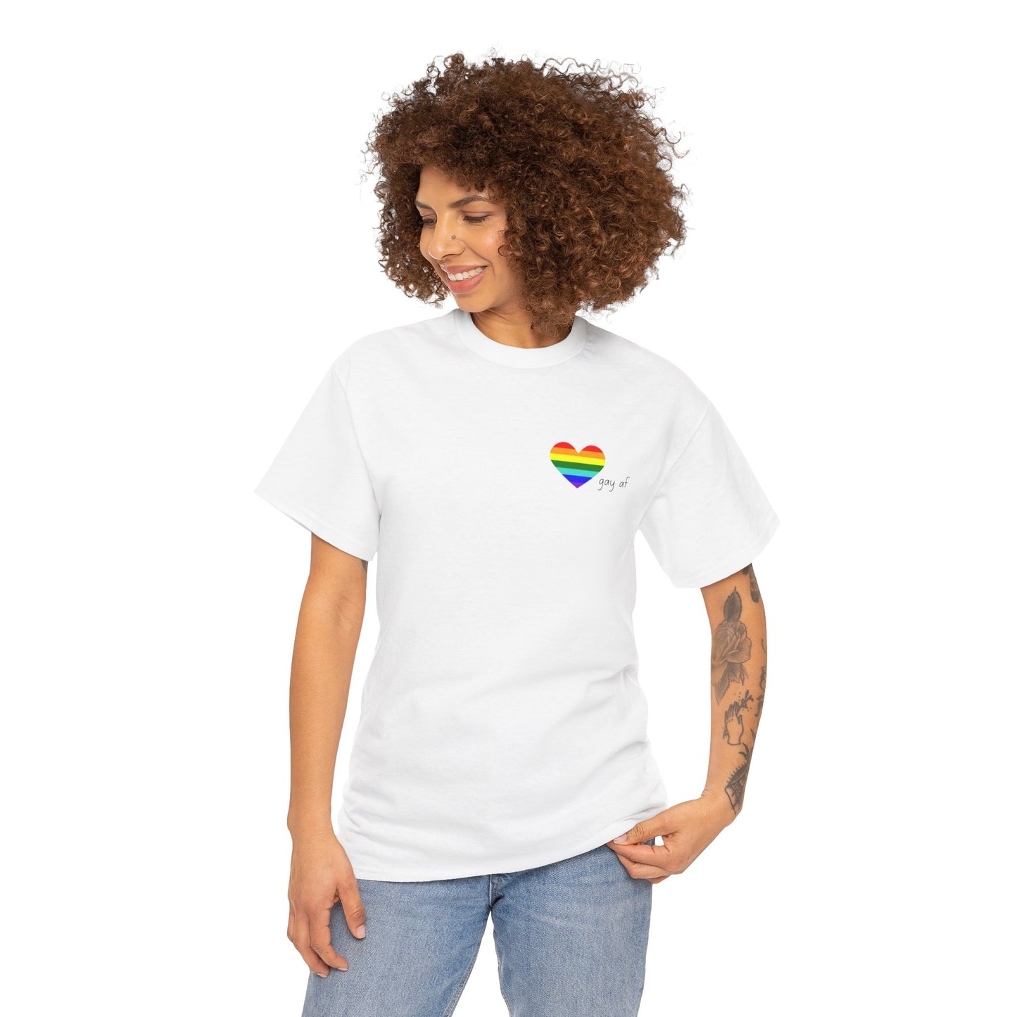 Pride  GAY AF T-shirt-Unisex Heavy Cotton  (many colours)