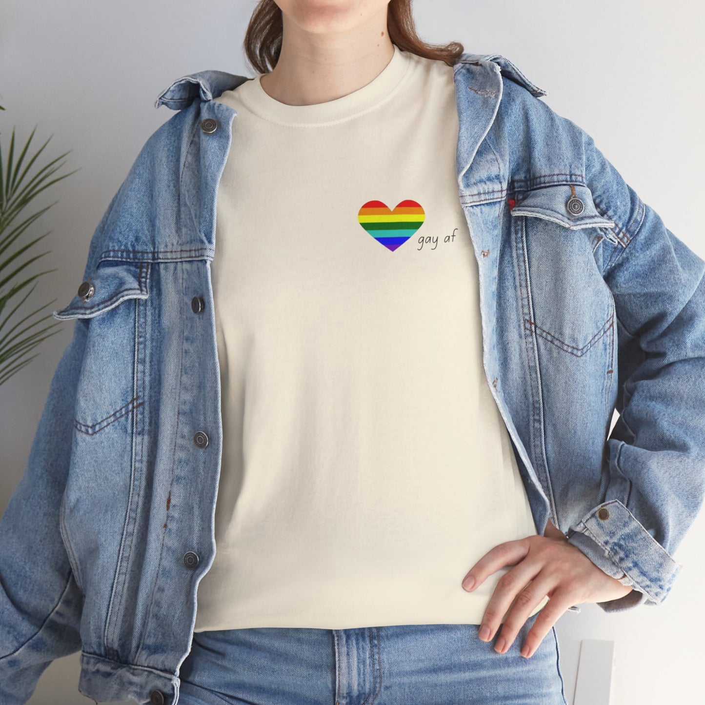 Pride  GAY AF T-shirt-Unisex Heavy Cotton  (many colours)