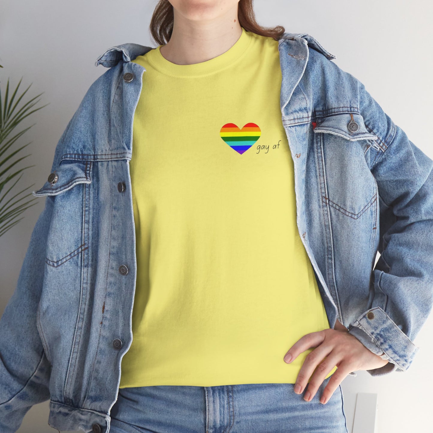 Pride  GAY AF T-shirt-Unisex Heavy Cotton  (many colours)