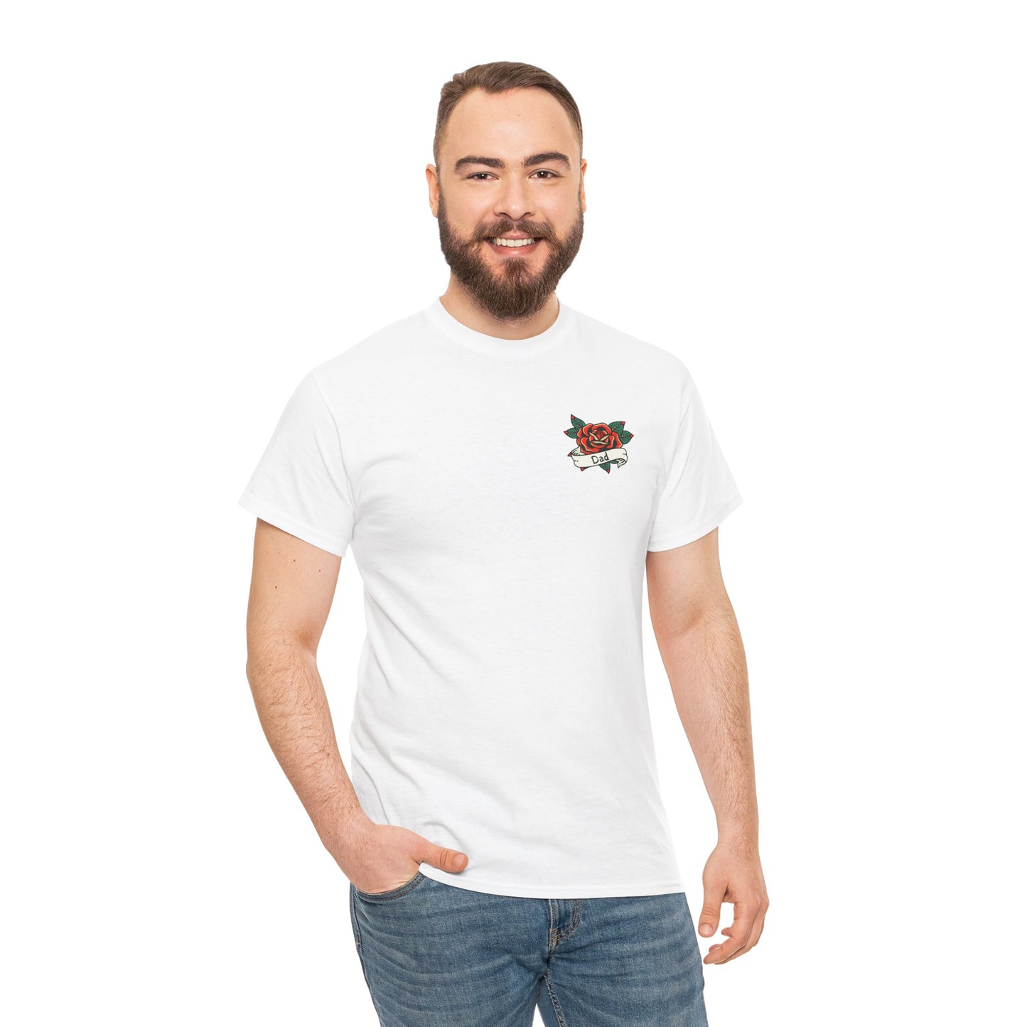 Dad Heavy Cotton Tee | Tattoo Design