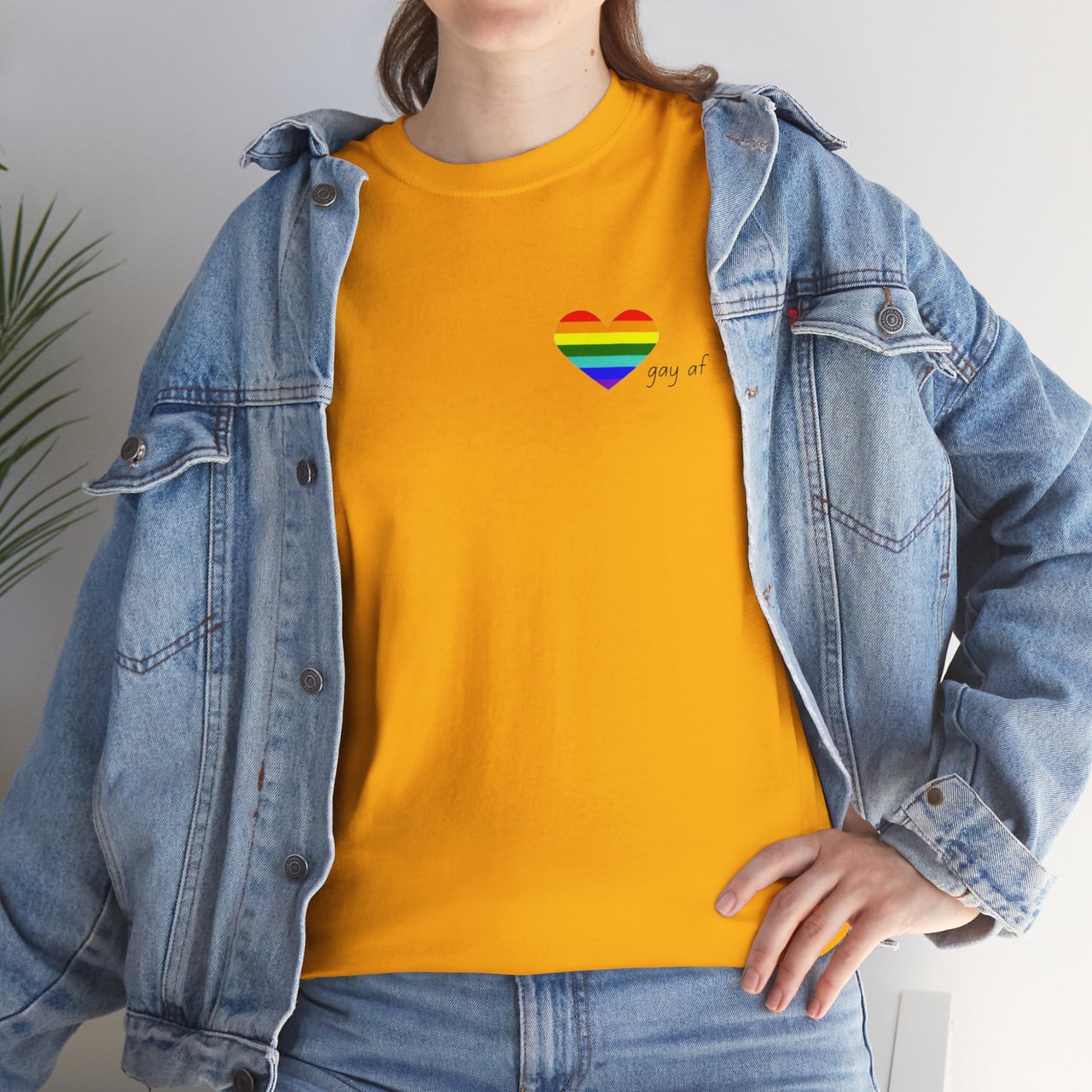 Pride  GAY AF T-shirt-Unisex Heavy Cotton  (many colours)