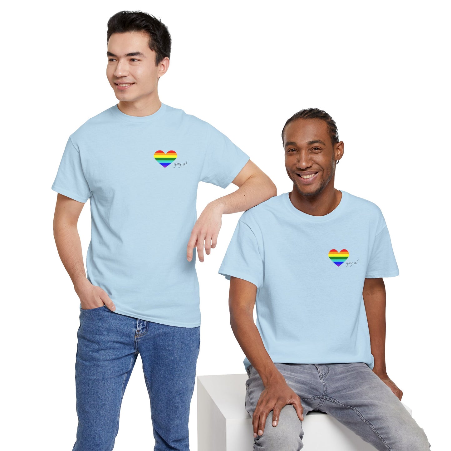 Pride  GAY AF T-shirt-Unisex Heavy Cotton  (many colours)