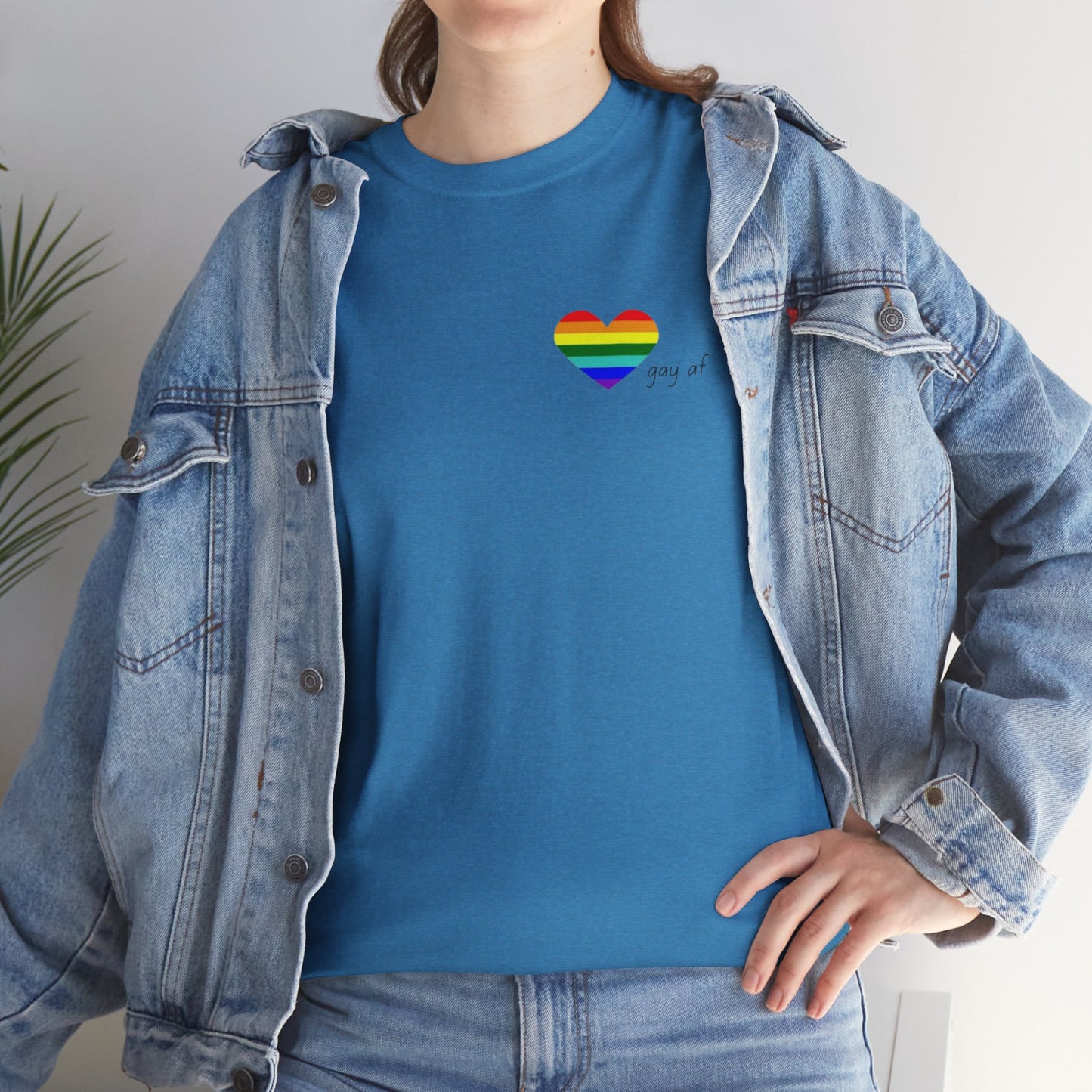 Pride  GAY AF T-shirt-Unisex Heavy Cotton  (many colours)