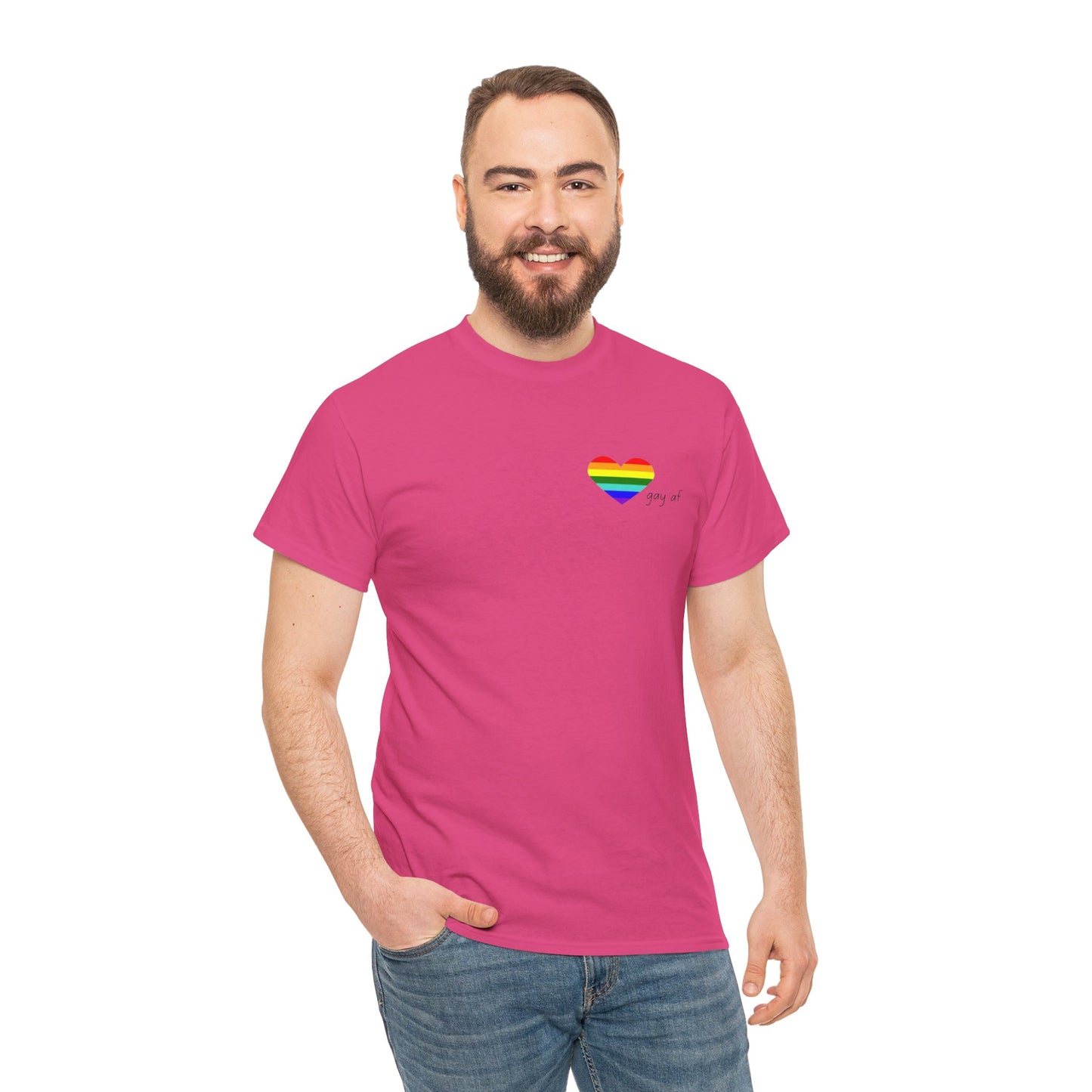 Pride  GAY AF T-shirt-Unisex Heavy Cotton  (many colours)