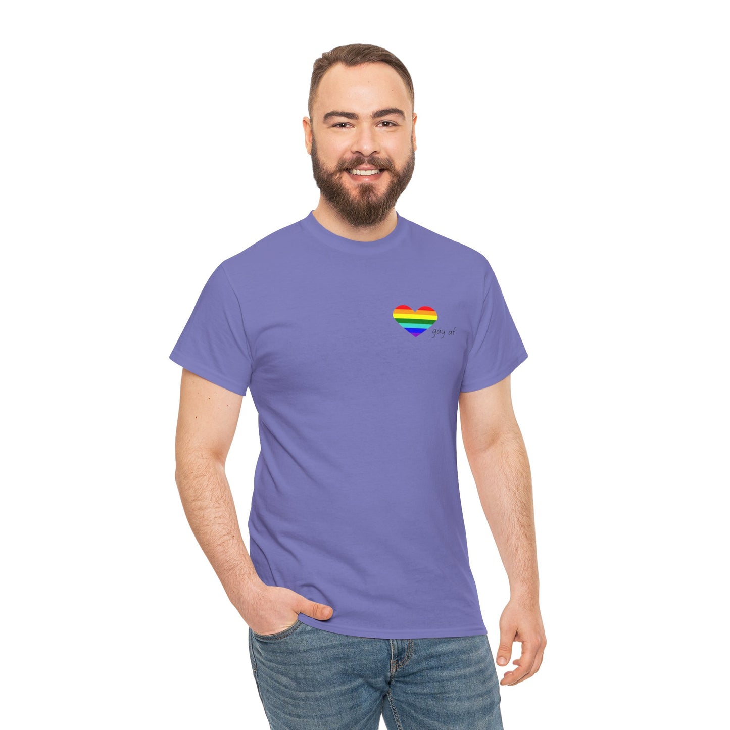 Pride  GAY AF T-shirt-Unisex Heavy Cotton  (many colours)