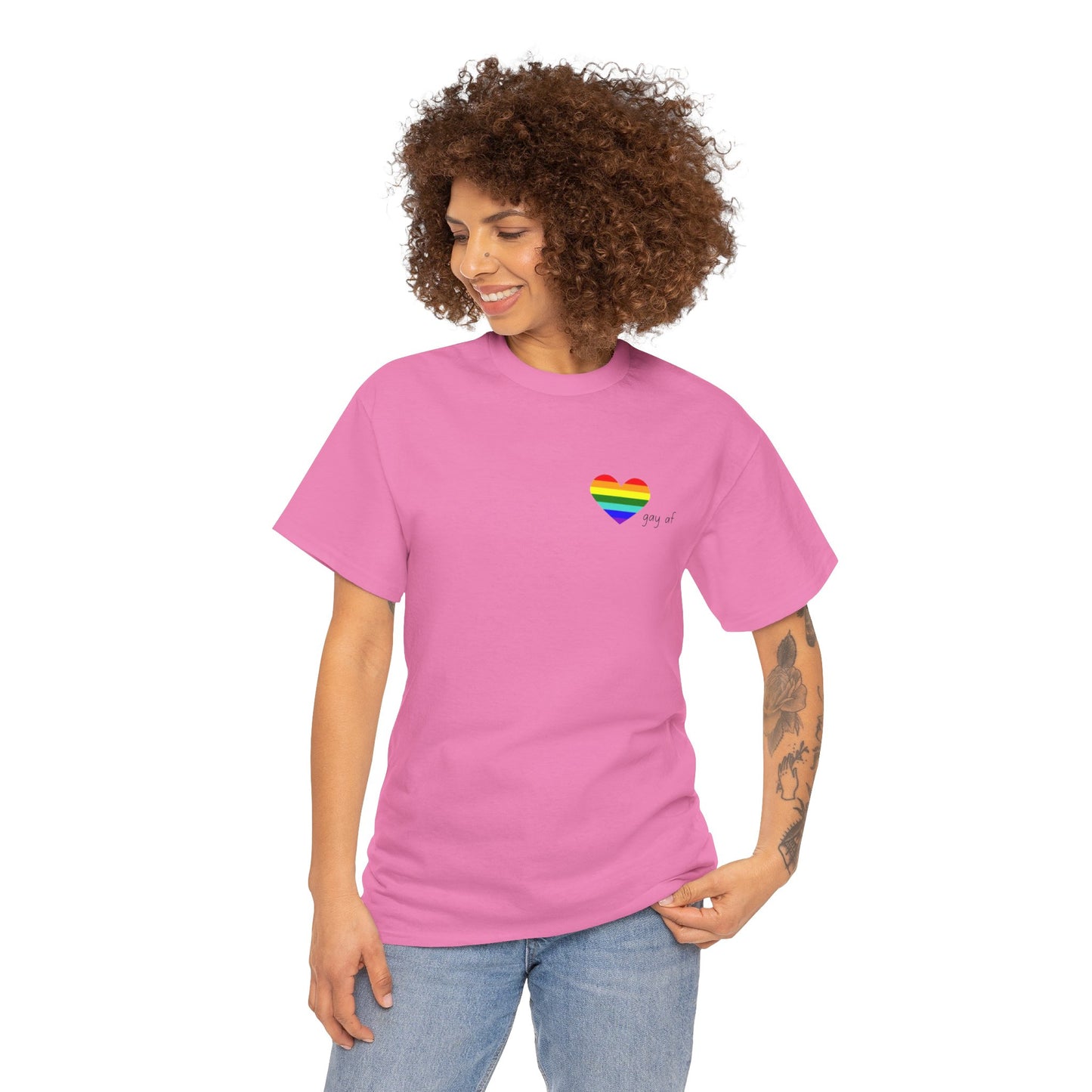Pride  GAY AF T-shirt-Unisex Heavy Cotton  (many colours)