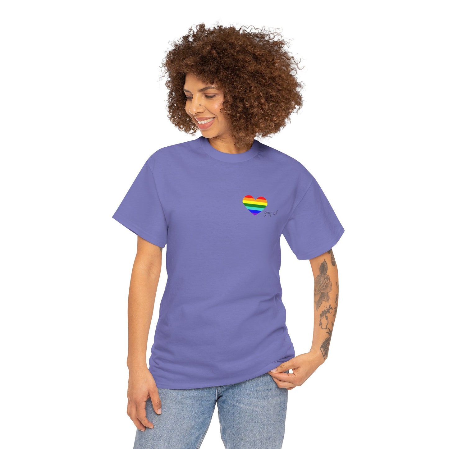 Pride  GAY AF T-shirt-Unisex Heavy Cotton  (many colours)