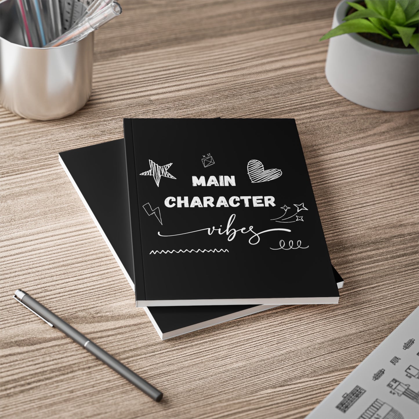 Notebook Softcover A5, Main Character Vibes