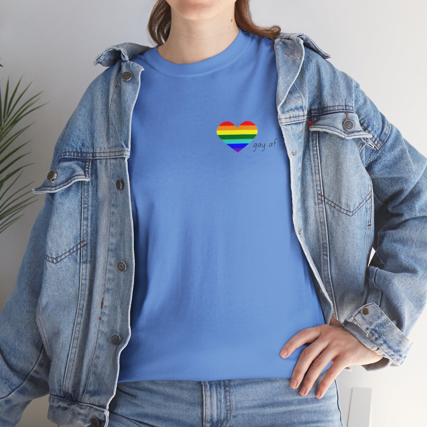 Pride  GAY AF T-shirt-Unisex Heavy Cotton  (many colours)