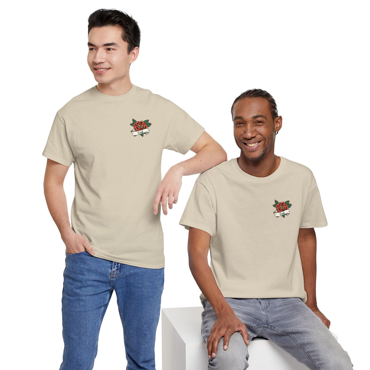 Dad Heavy Cotton Tee | Tattoo Design