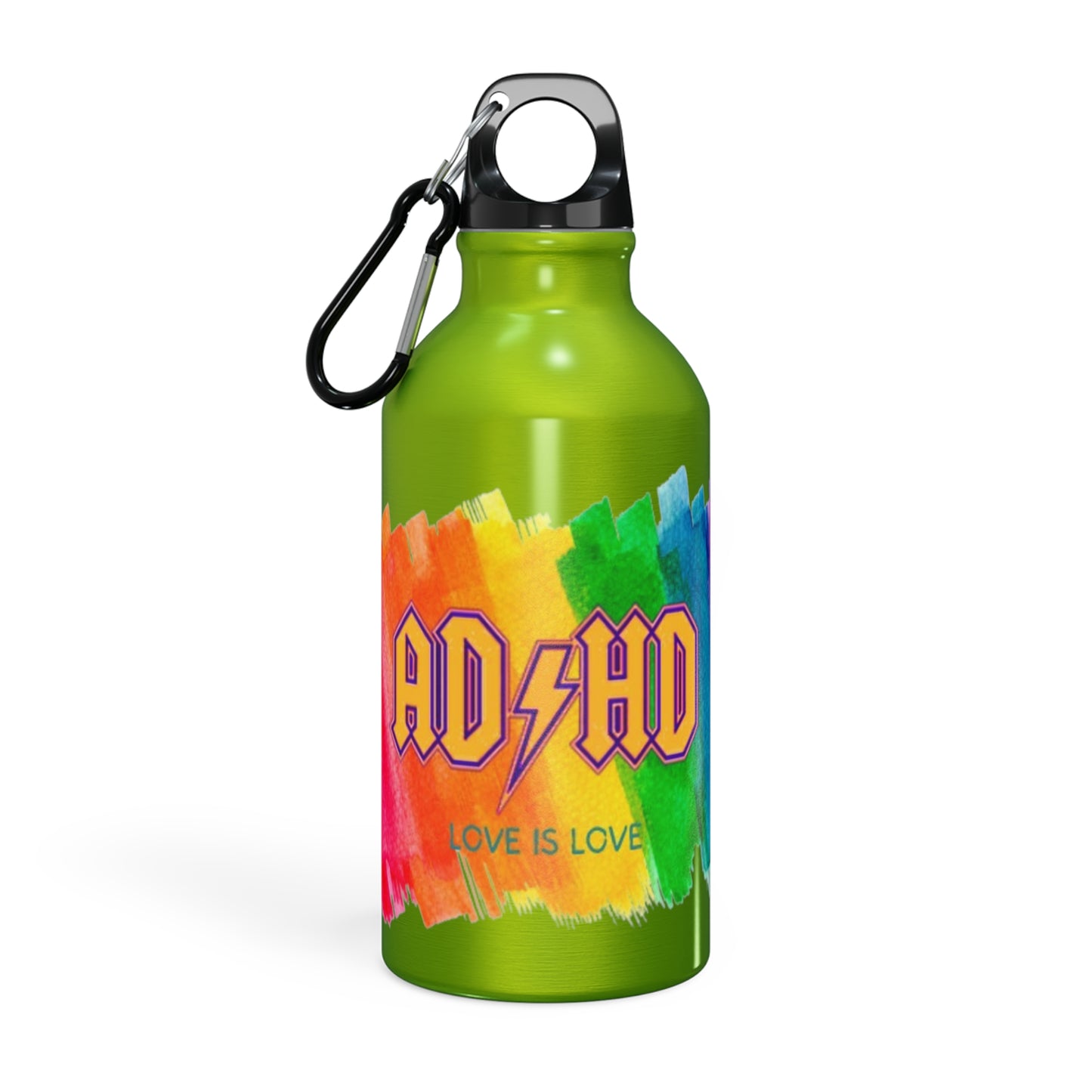 PRIDE ADHD Oregon Sport Water Bottle with CARABINER! (many colours)
