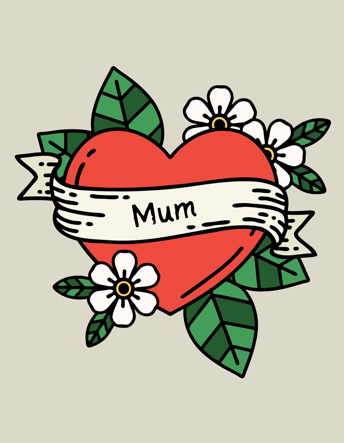 Mum Tattoo Inspired Mum Unisex Heavy Cotton Tee